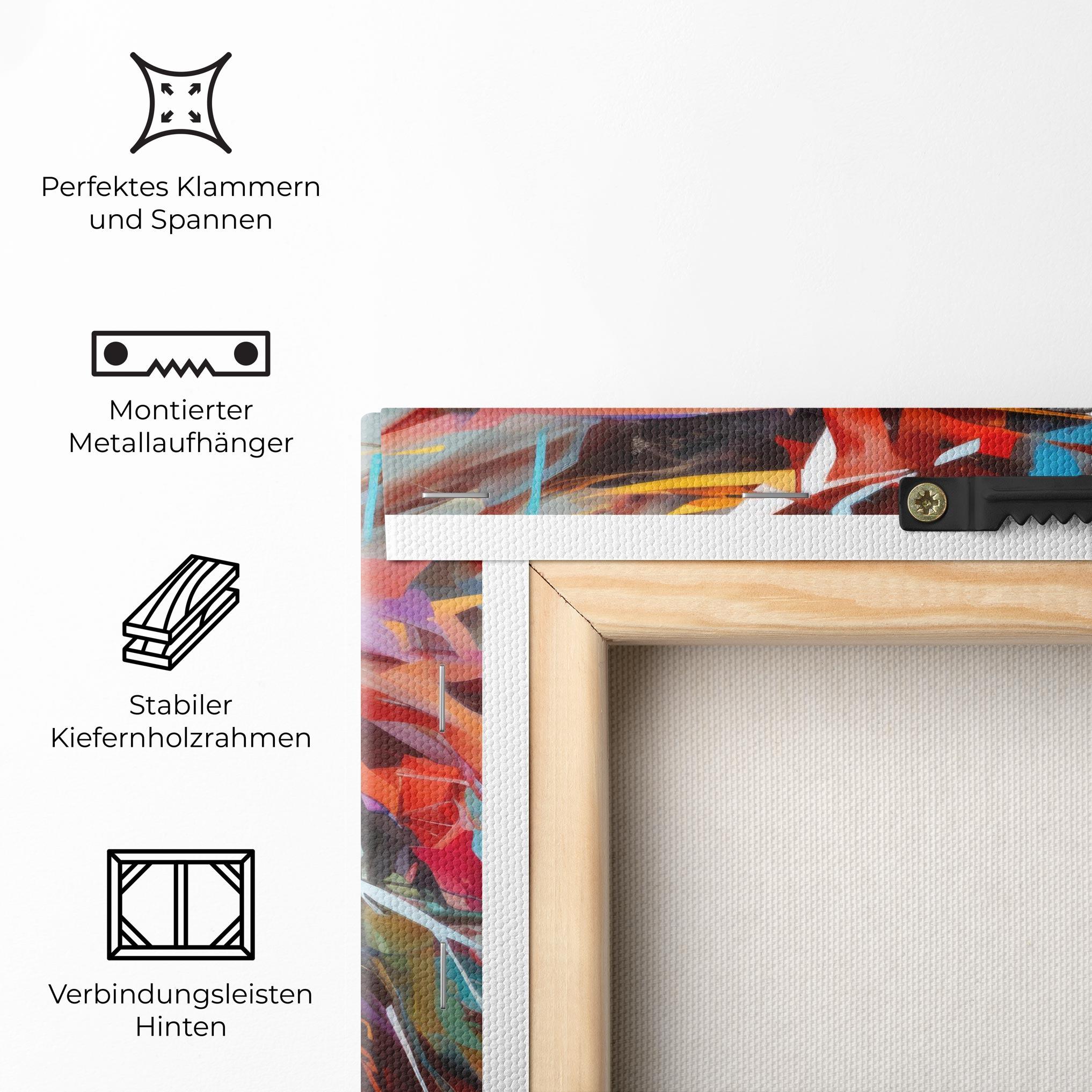 Leinwandbild Colorful Paint Hair mockup 5