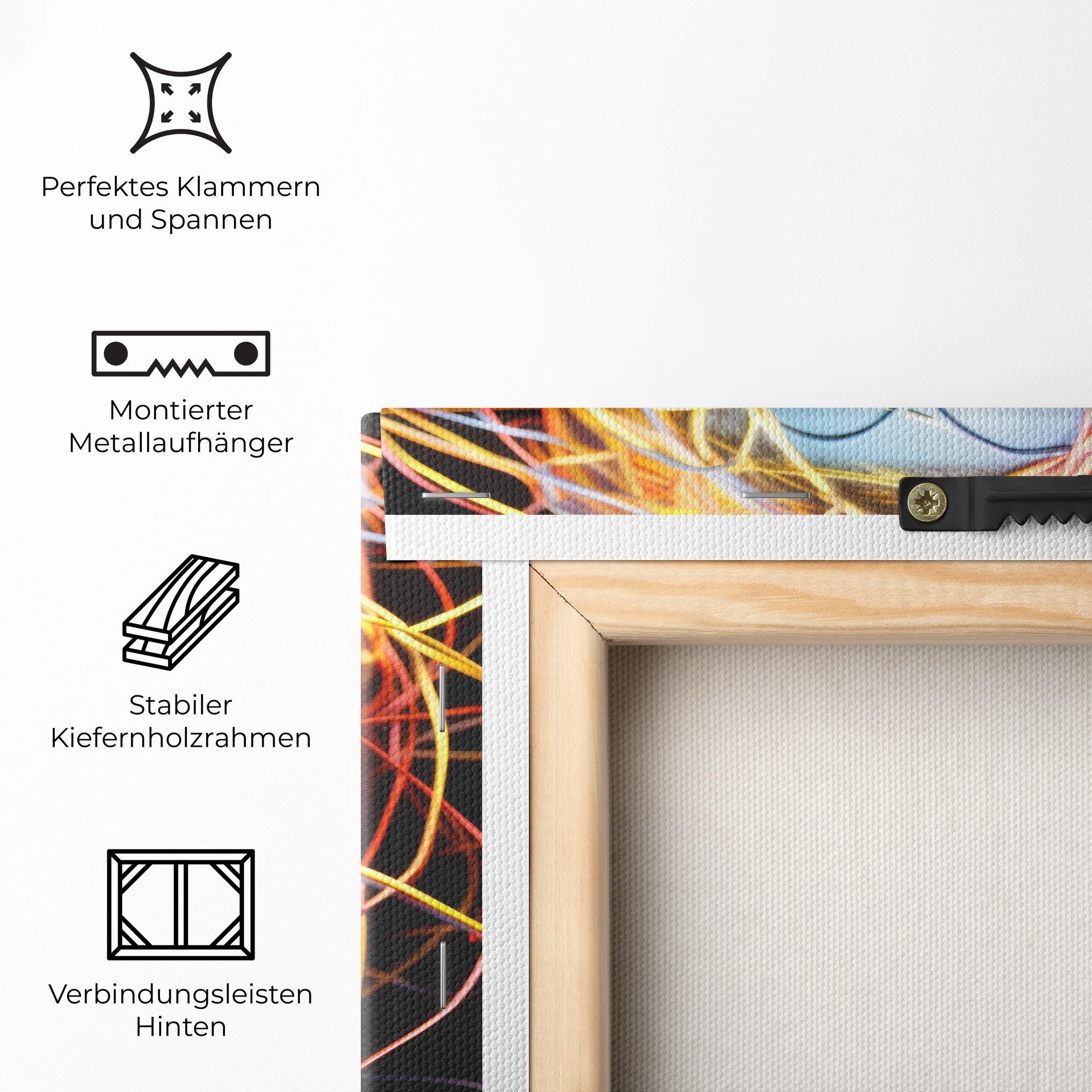 Leinwandbild Neon Lights Hair mockup 5