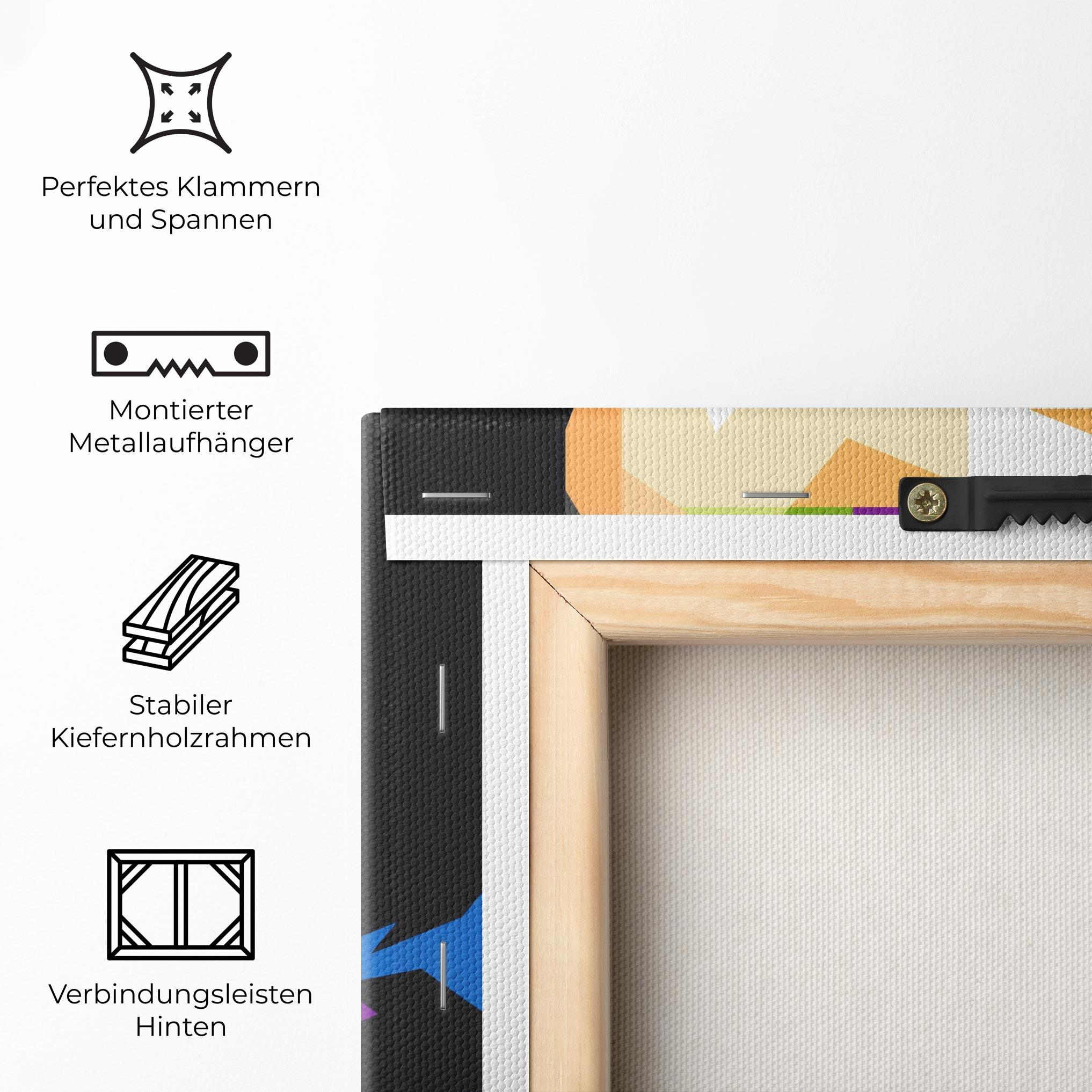 Leinwandbild Polygonal Pretty Girl mockup 5