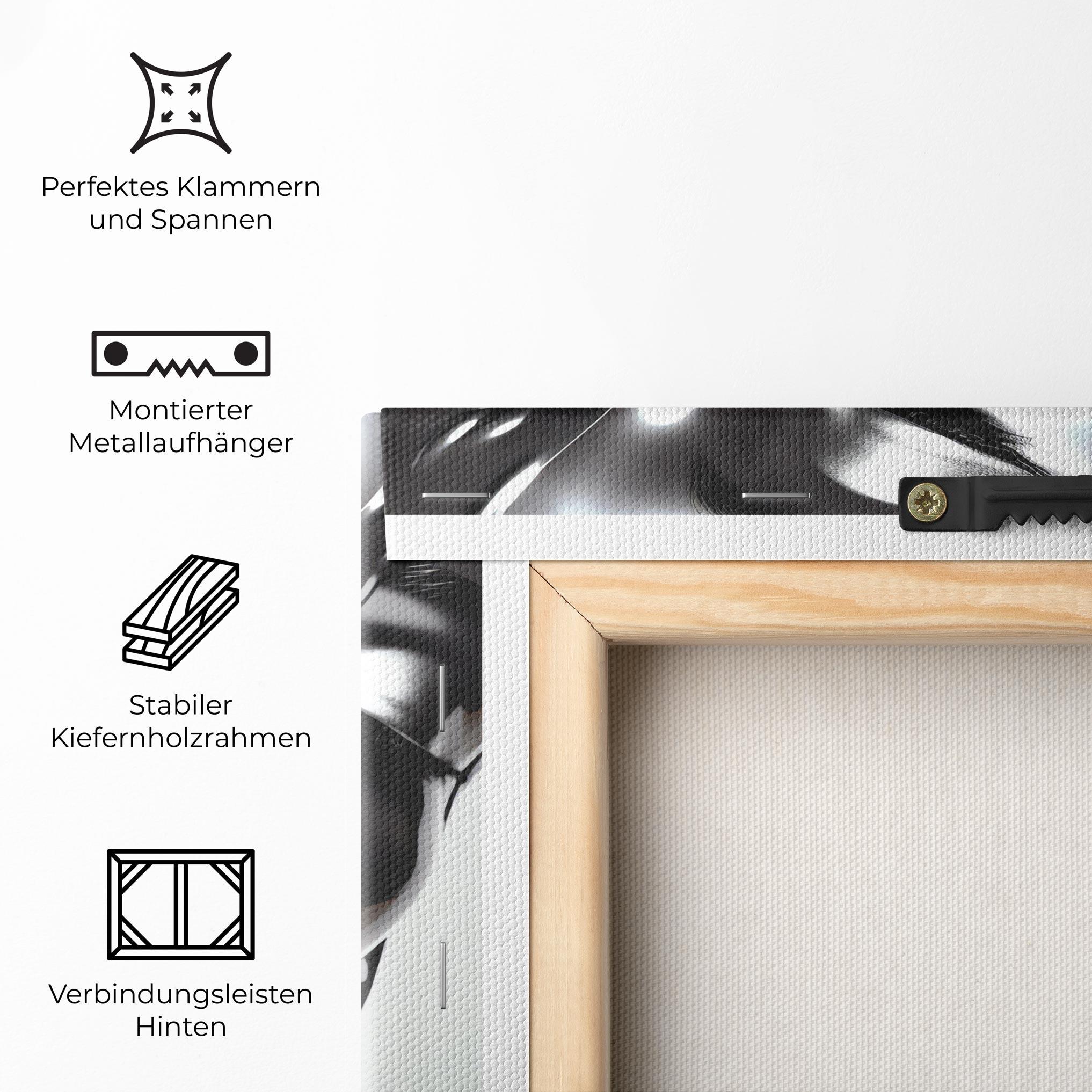 Leinwandbild Silver Liquid Woman mockup 5