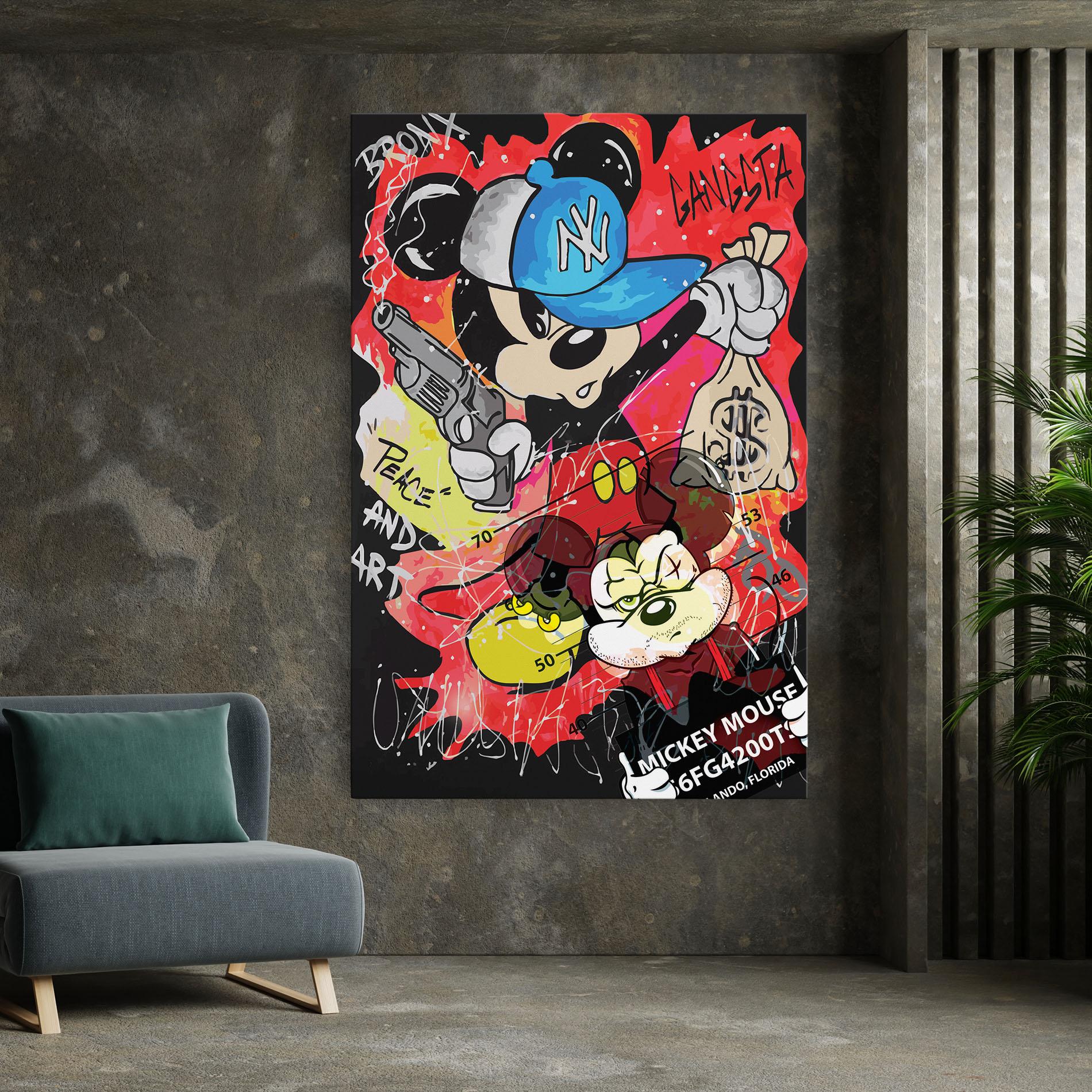 Leinwandbild Gangsta Mickey mockup 7