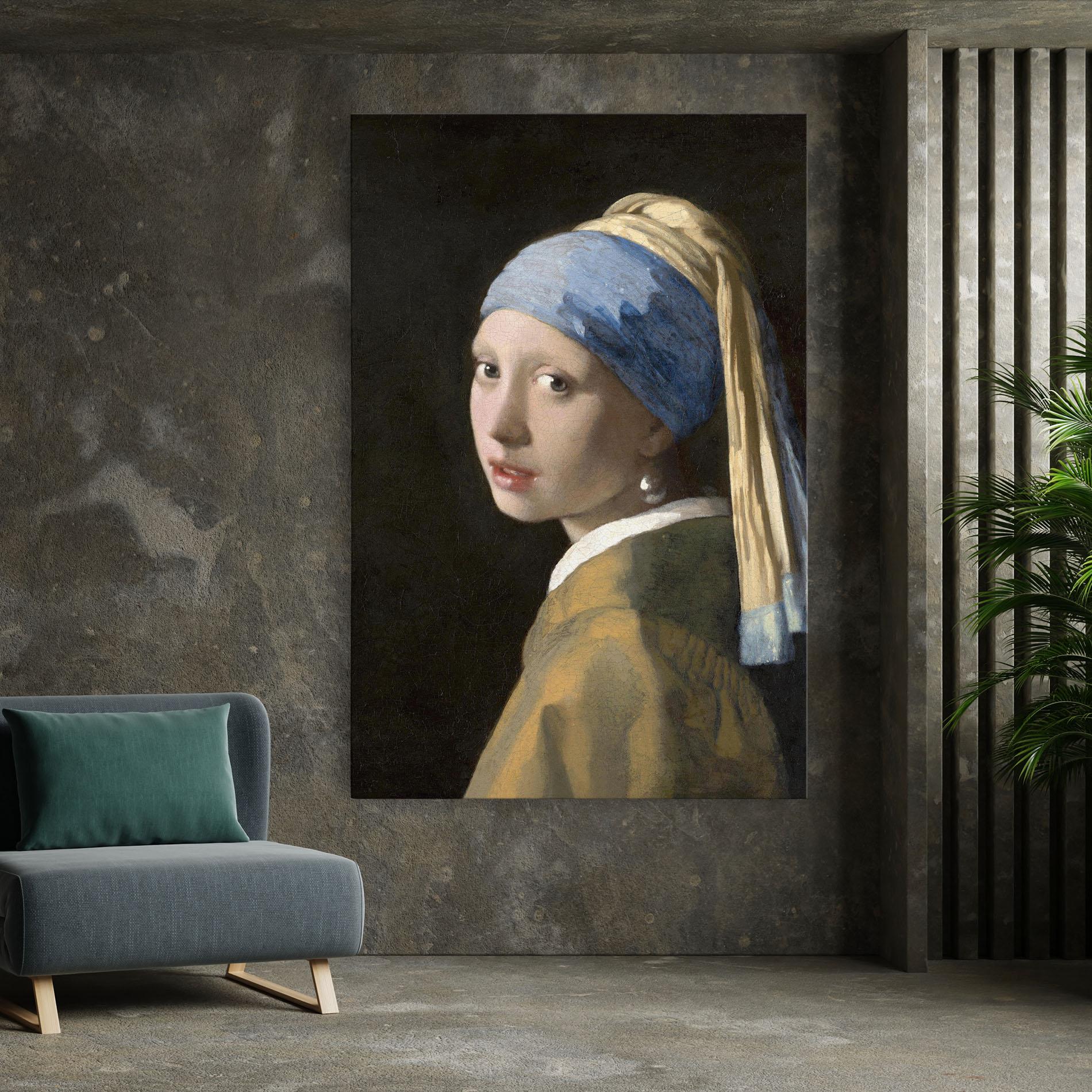 Leinwandbild Girl With A Pearl mockup 7