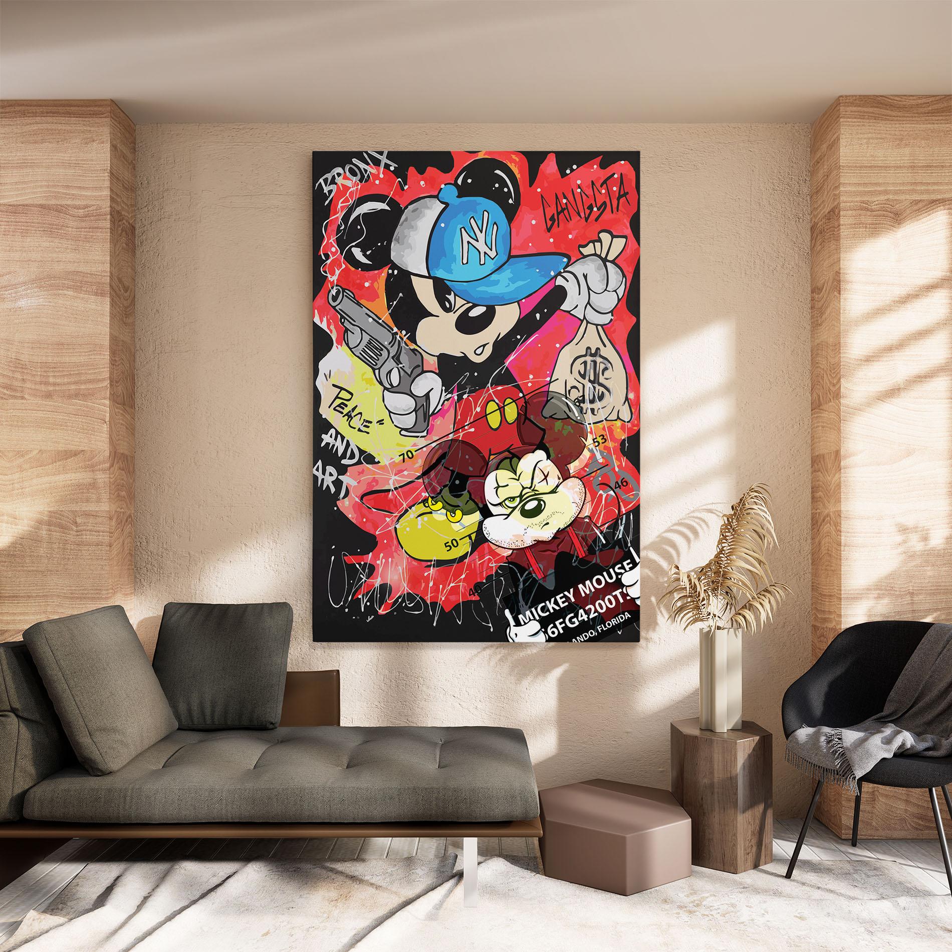 Leinwandbild Gangsta Mickey mockup 8