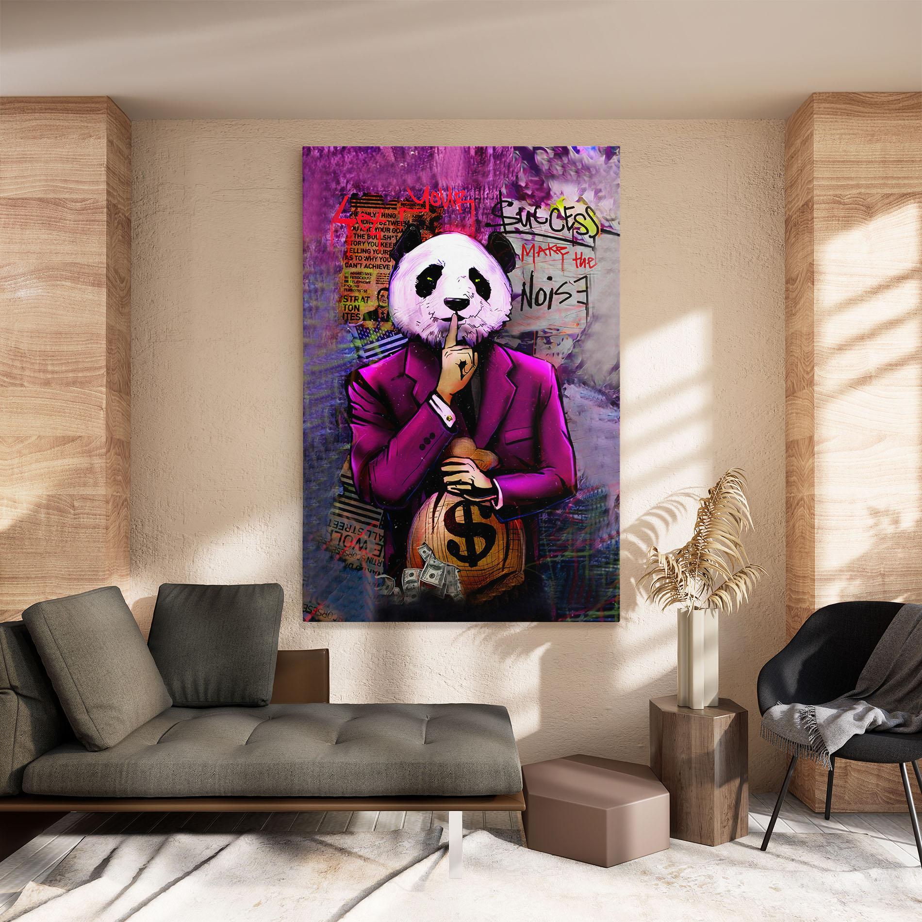 Leinwandbild Silence Panda mockup 8