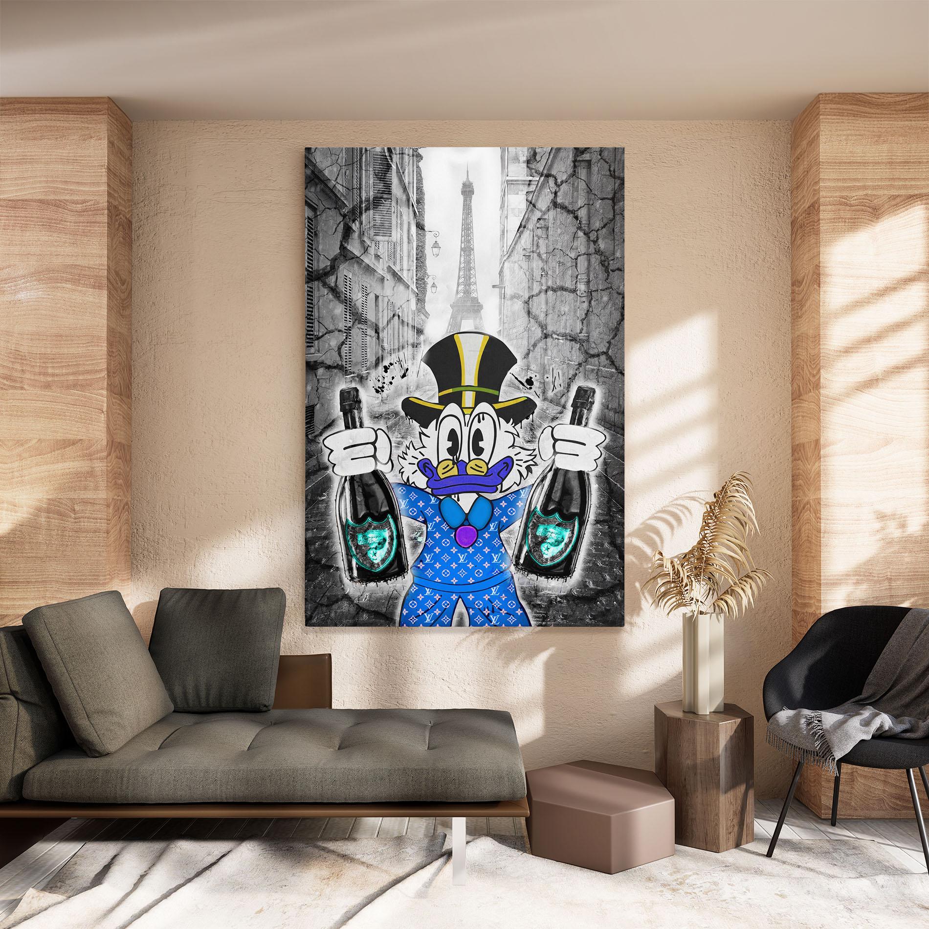 Leinwandbild Wheres My Champagne Blue mockup 8