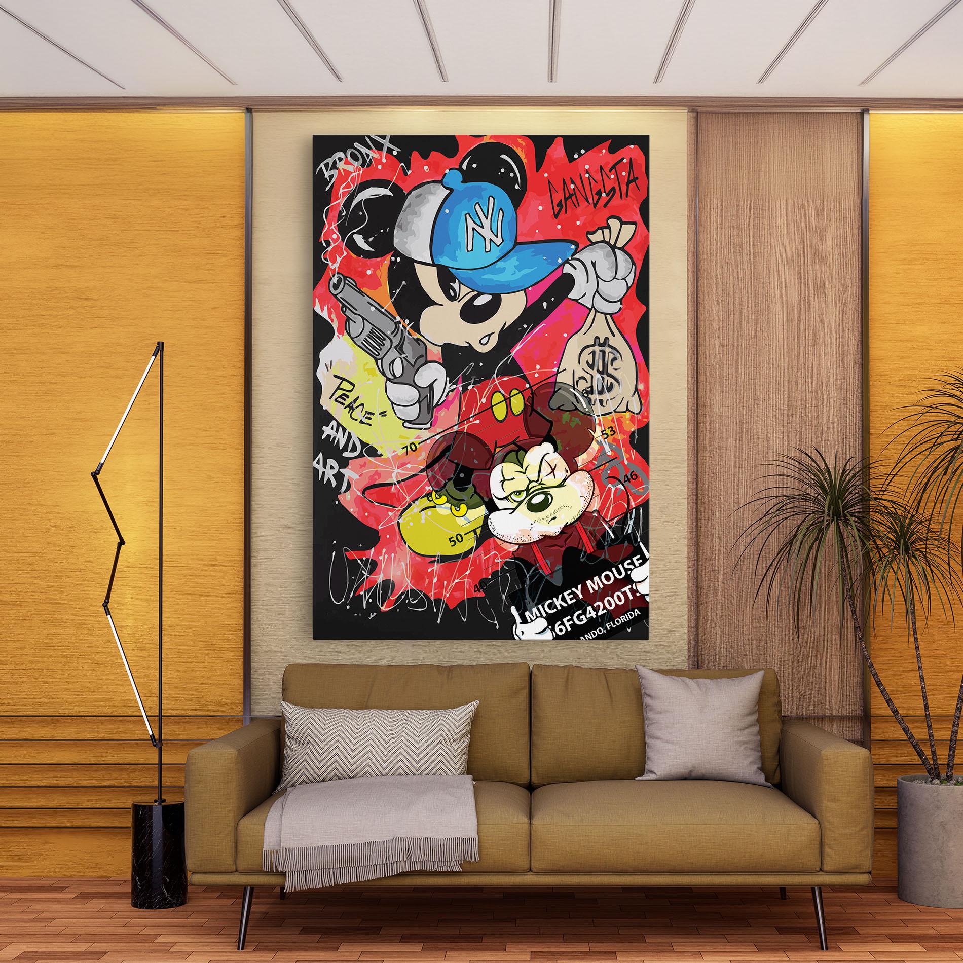 Leinwandbild Gangsta Mickey mockup 9
