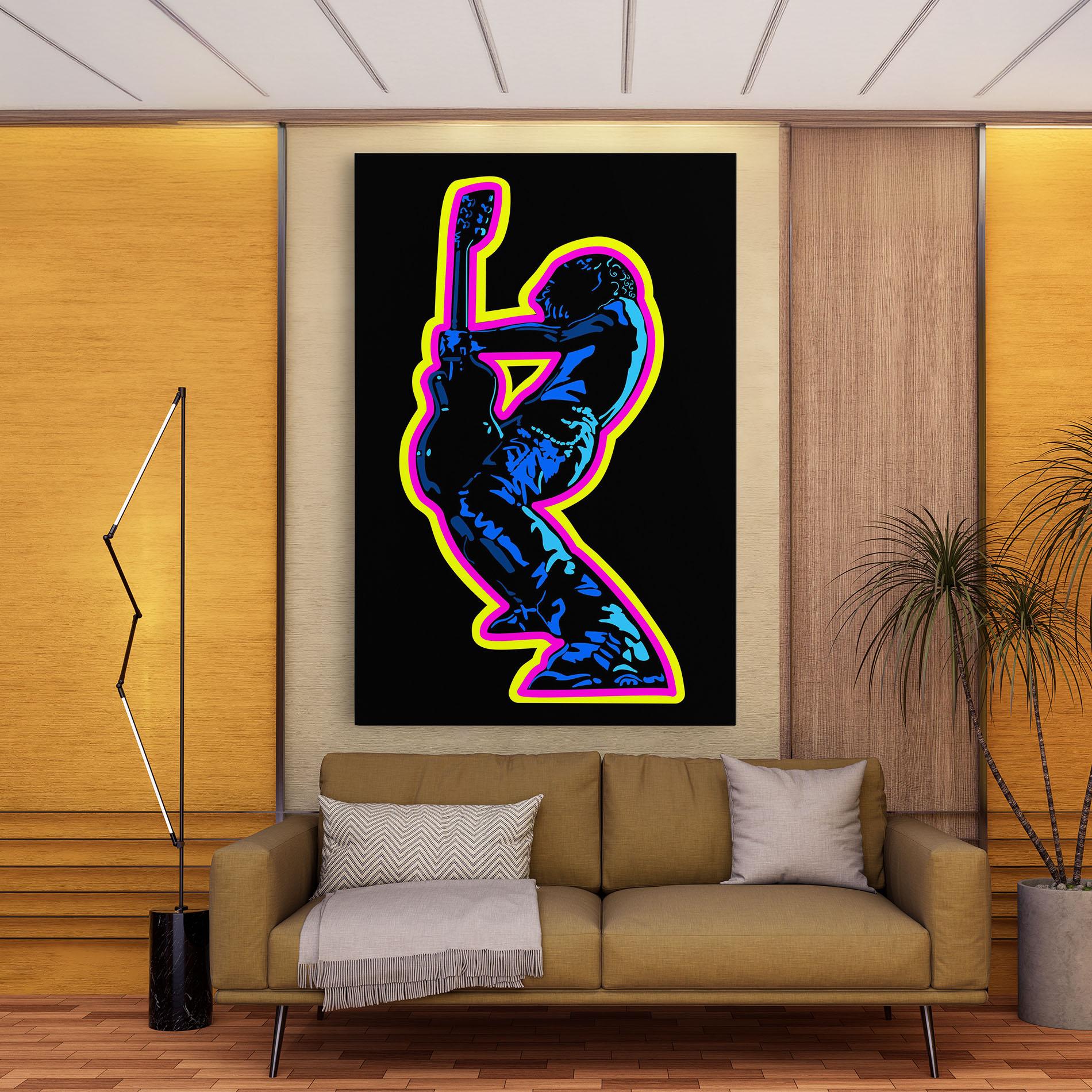 Leinwandbild Guitarist Art mockup 9