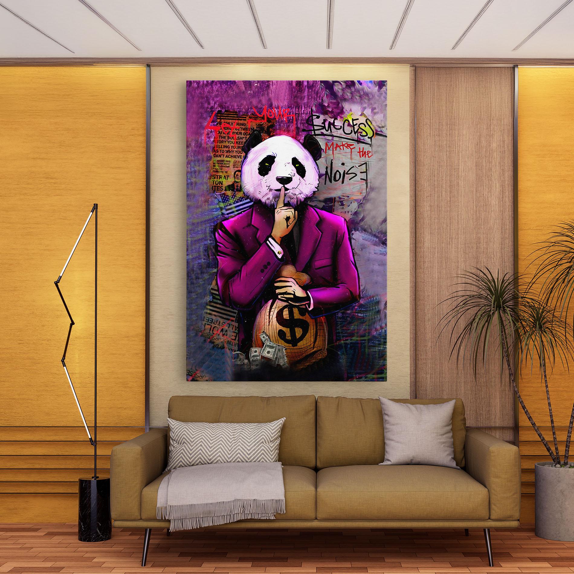 Leinwandbild Silence Panda mockup 9