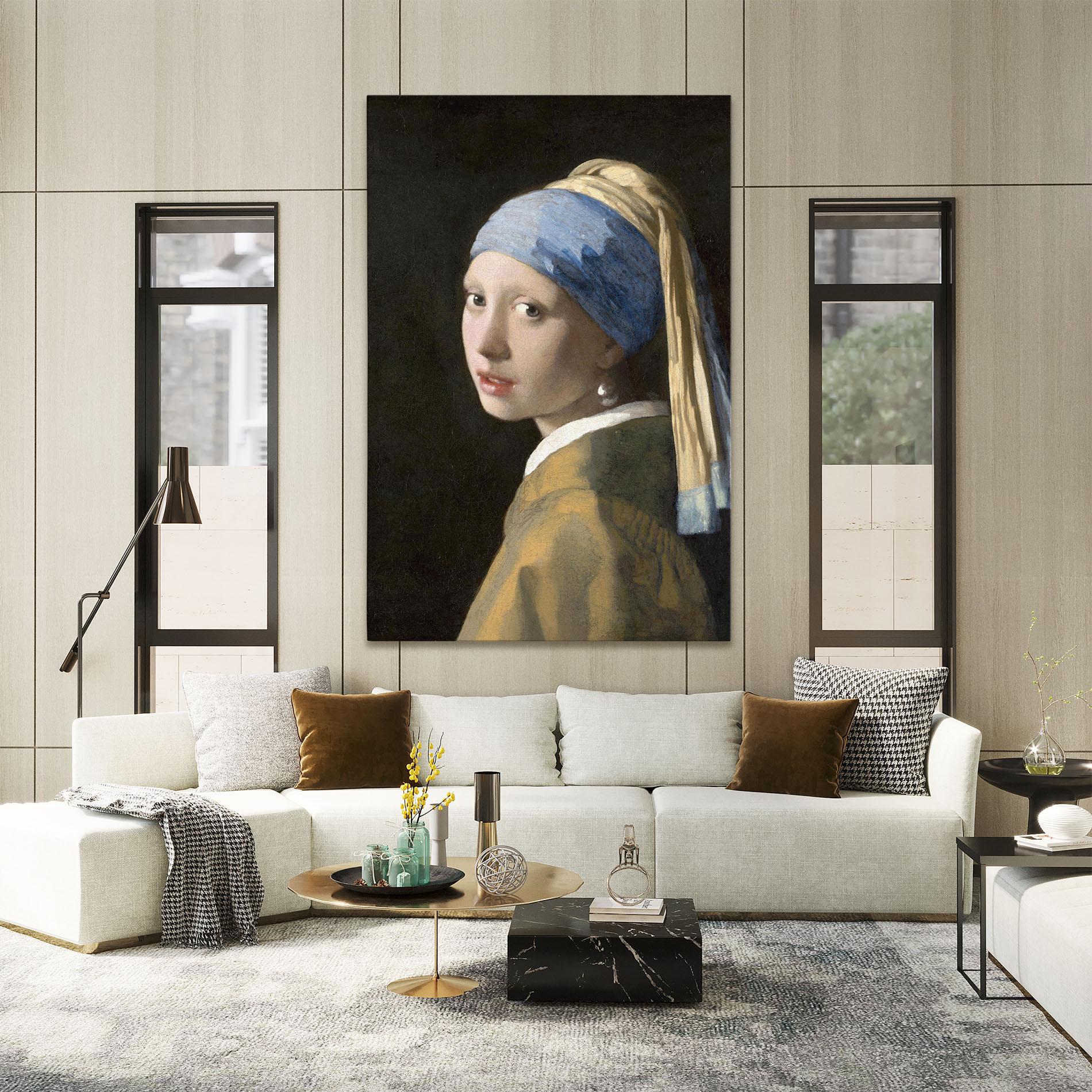 Leinwandbild Girl With A Pearl mockup 2