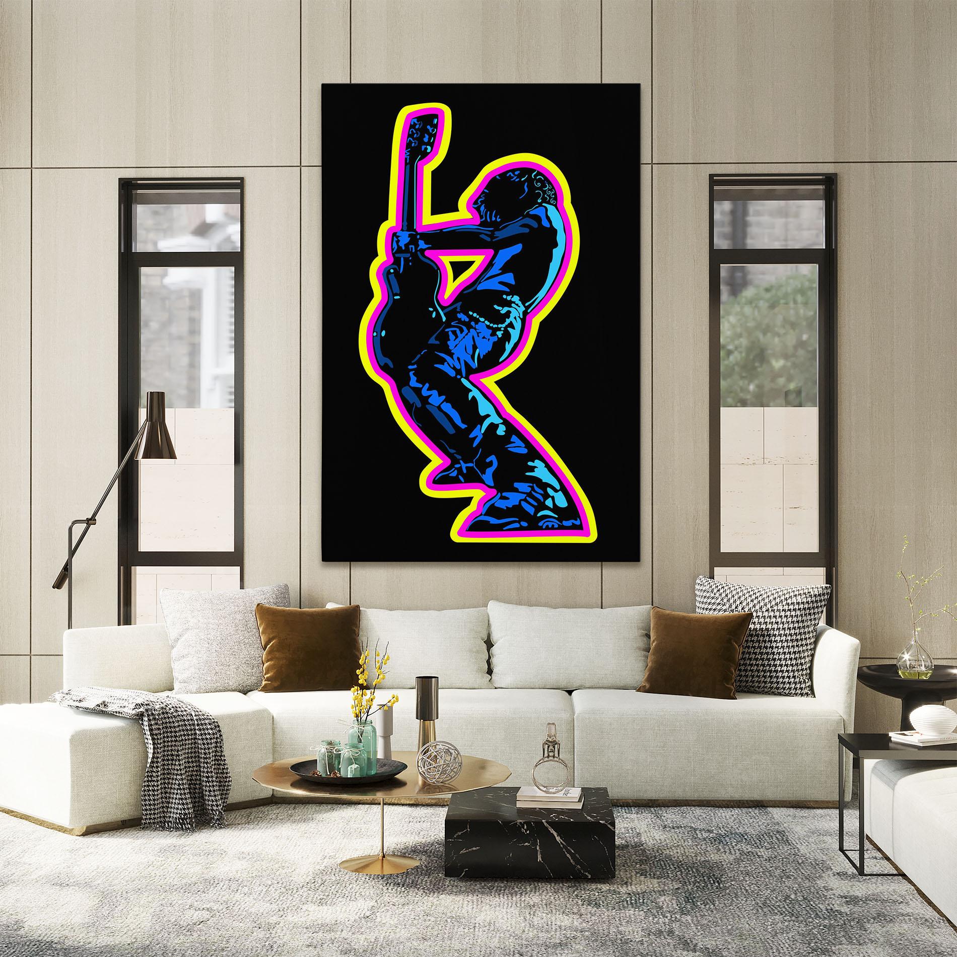 Leinwandbild Guitarist Art mockup 2