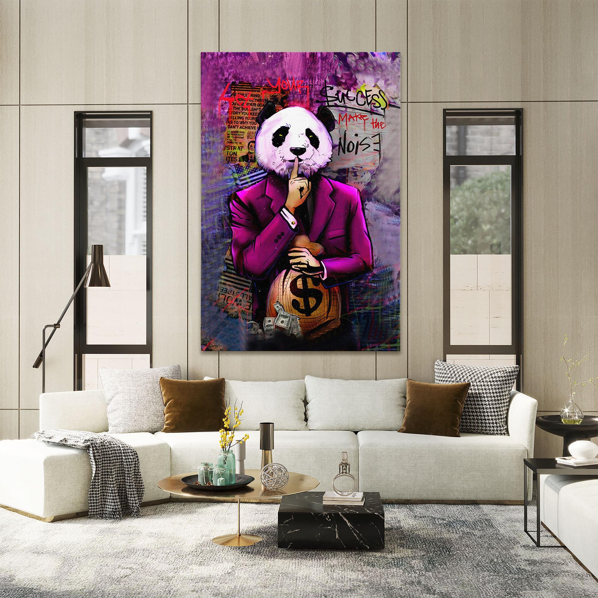 Leinwandbild Silence Panda mockup 2