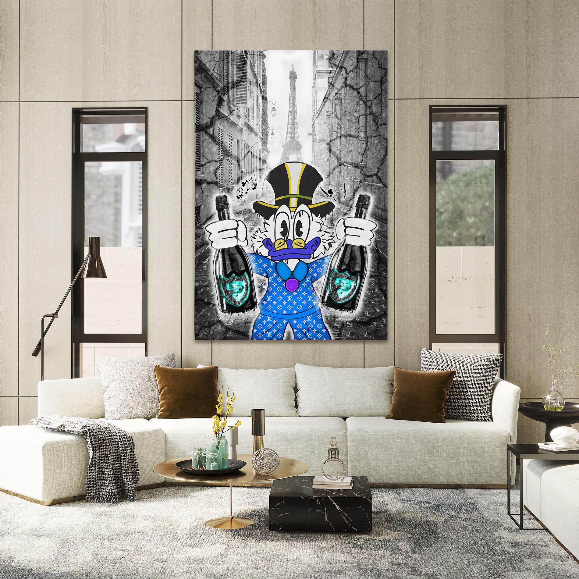 Leinwandbild Wheres My Champagne Blue mockup 2