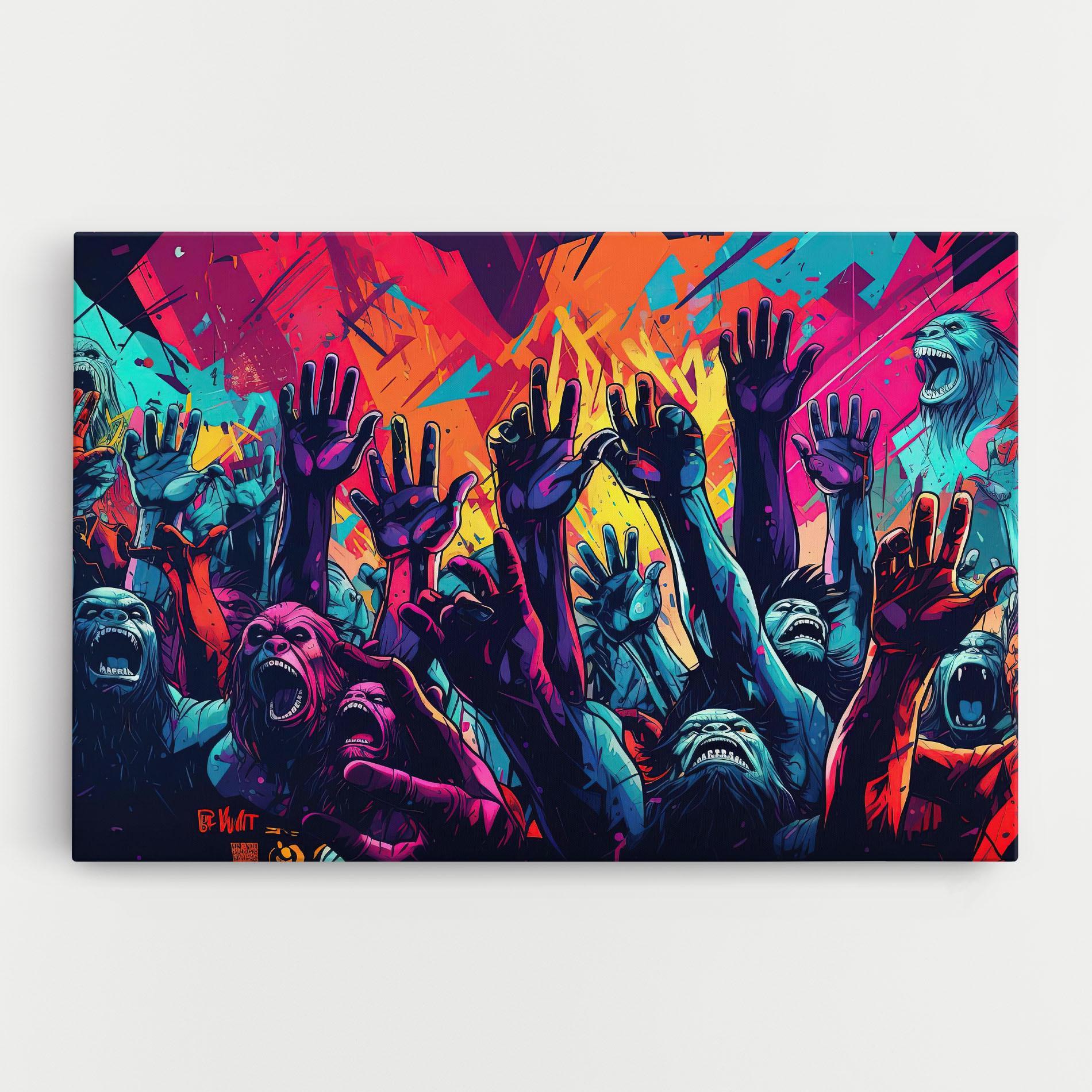 Leinwandbild Graffiti Animals mockup 0