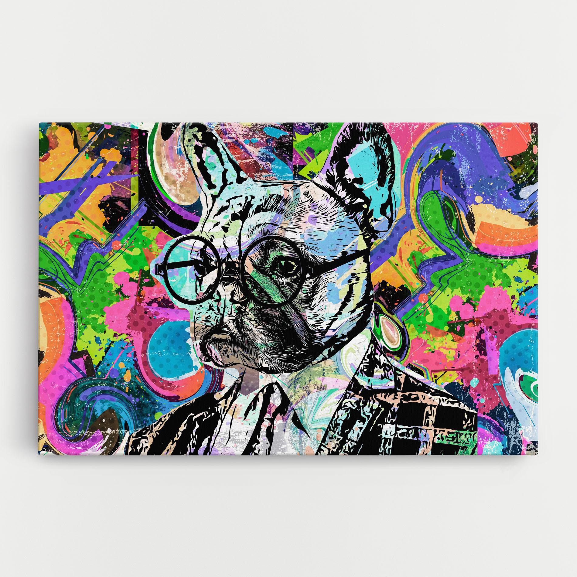 Leinwandbild Graffity Bulldog mockup 0