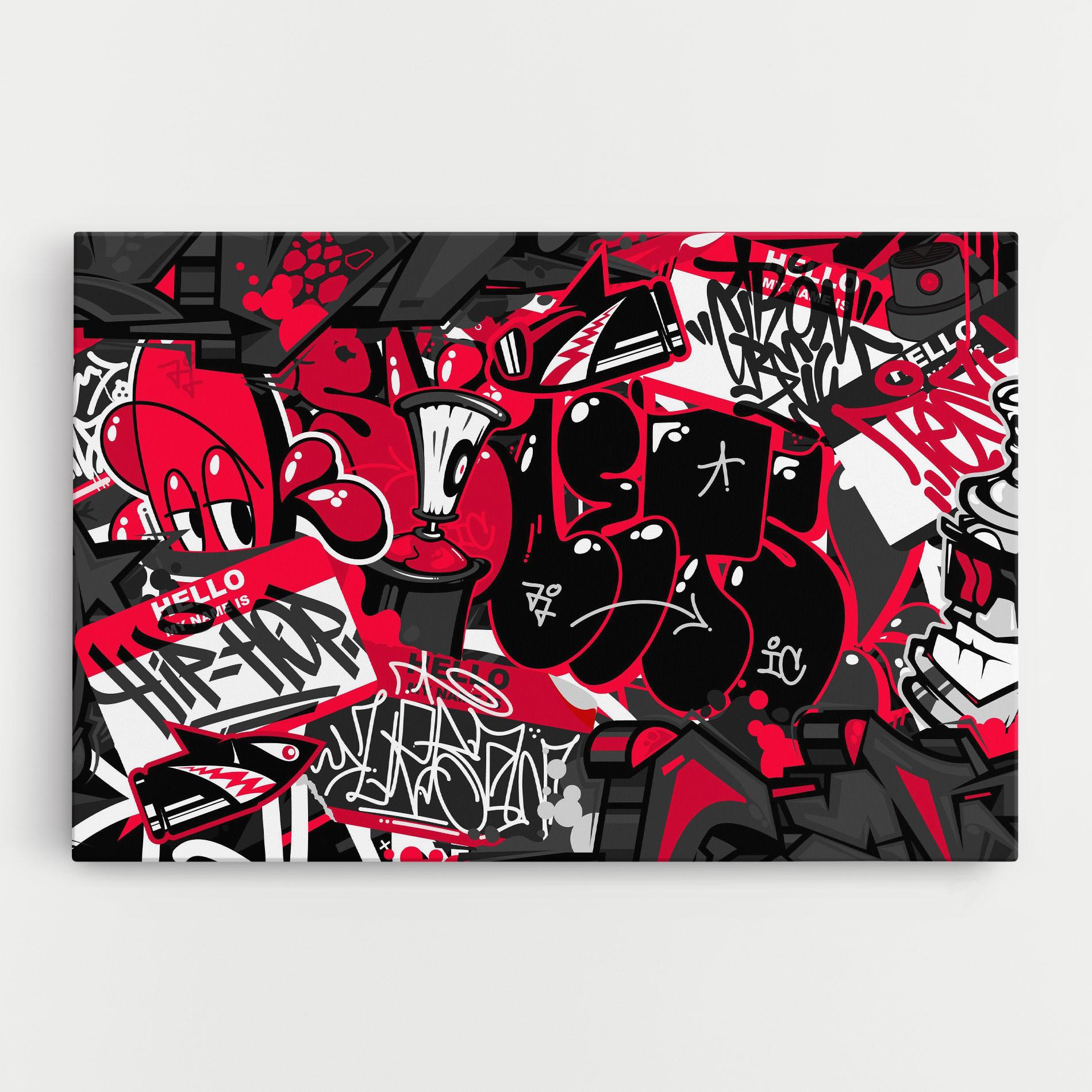 Leinwandbild Hip Hop Graffiti mockup 0