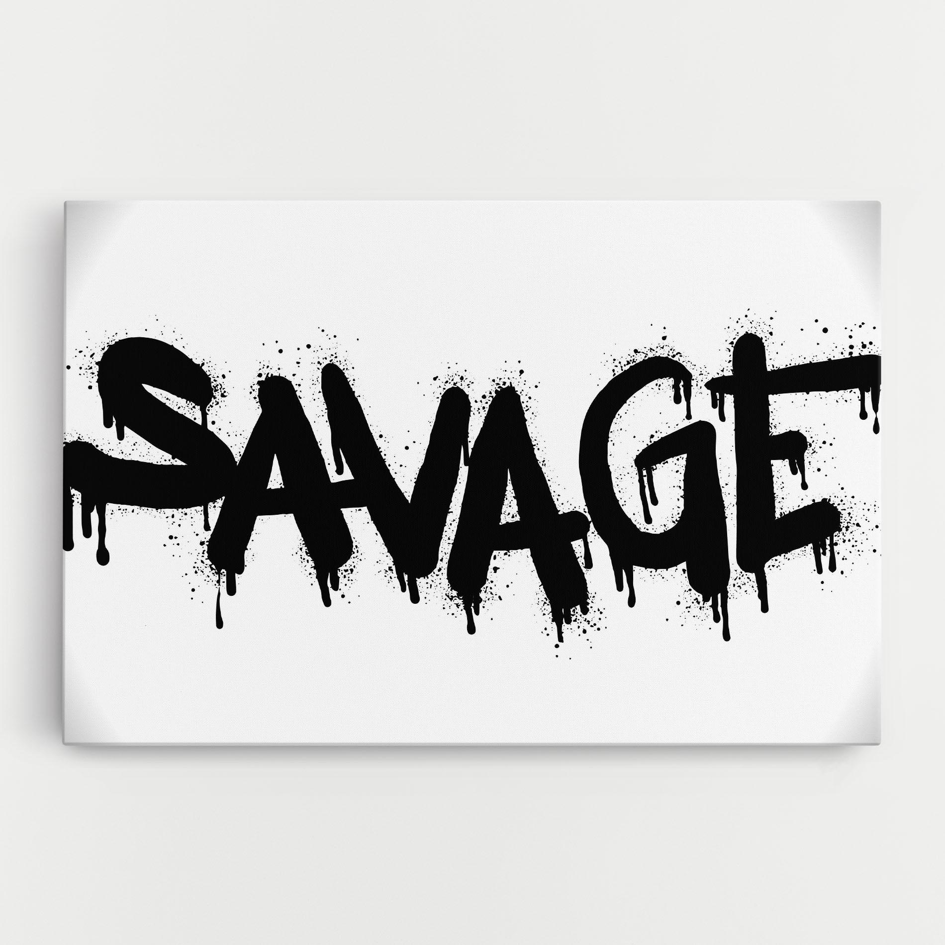 Leinwandbild Savage Graffiti Spray mockup 0