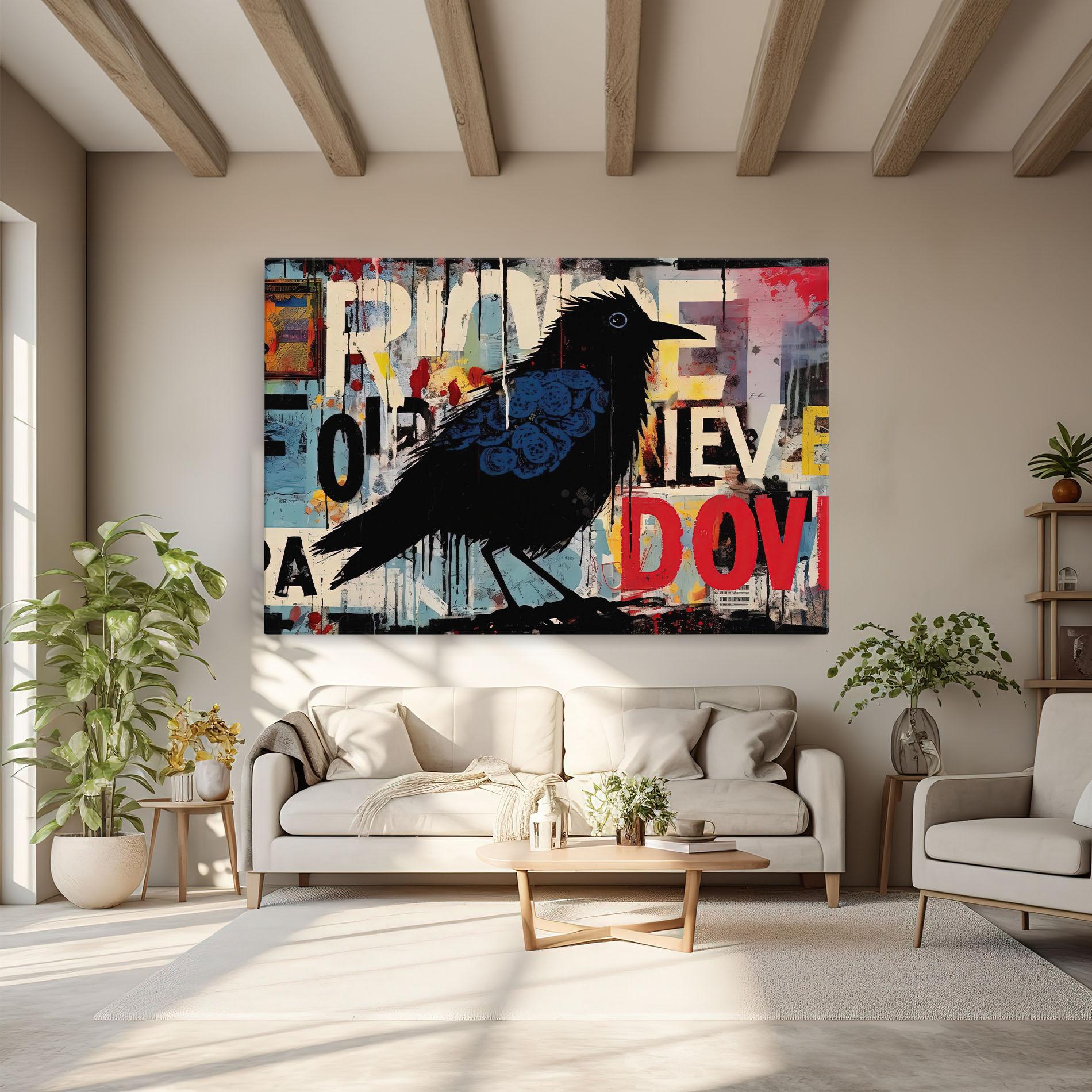 Leinwandbild Bird Old Doodle mockup 6