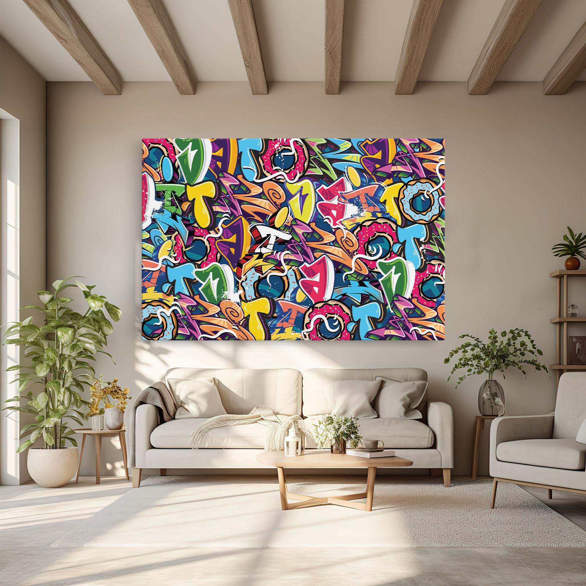 Leinwandbild Graffiti Letters mockup 6