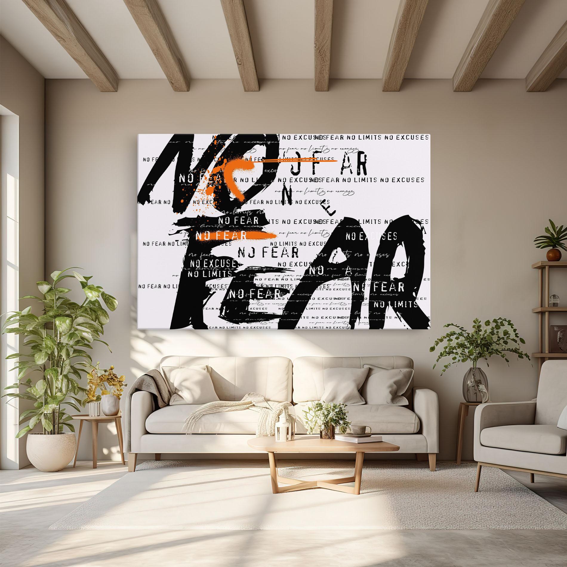 Leinwandbild No Fear Graffiti mockup 6