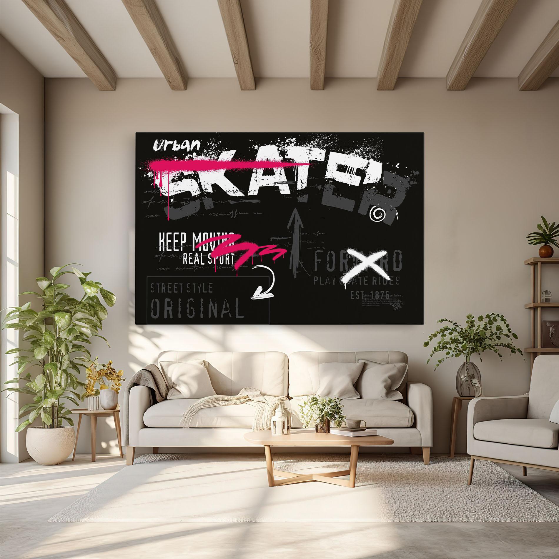 Leinwandbild Skater Spray mockup 6