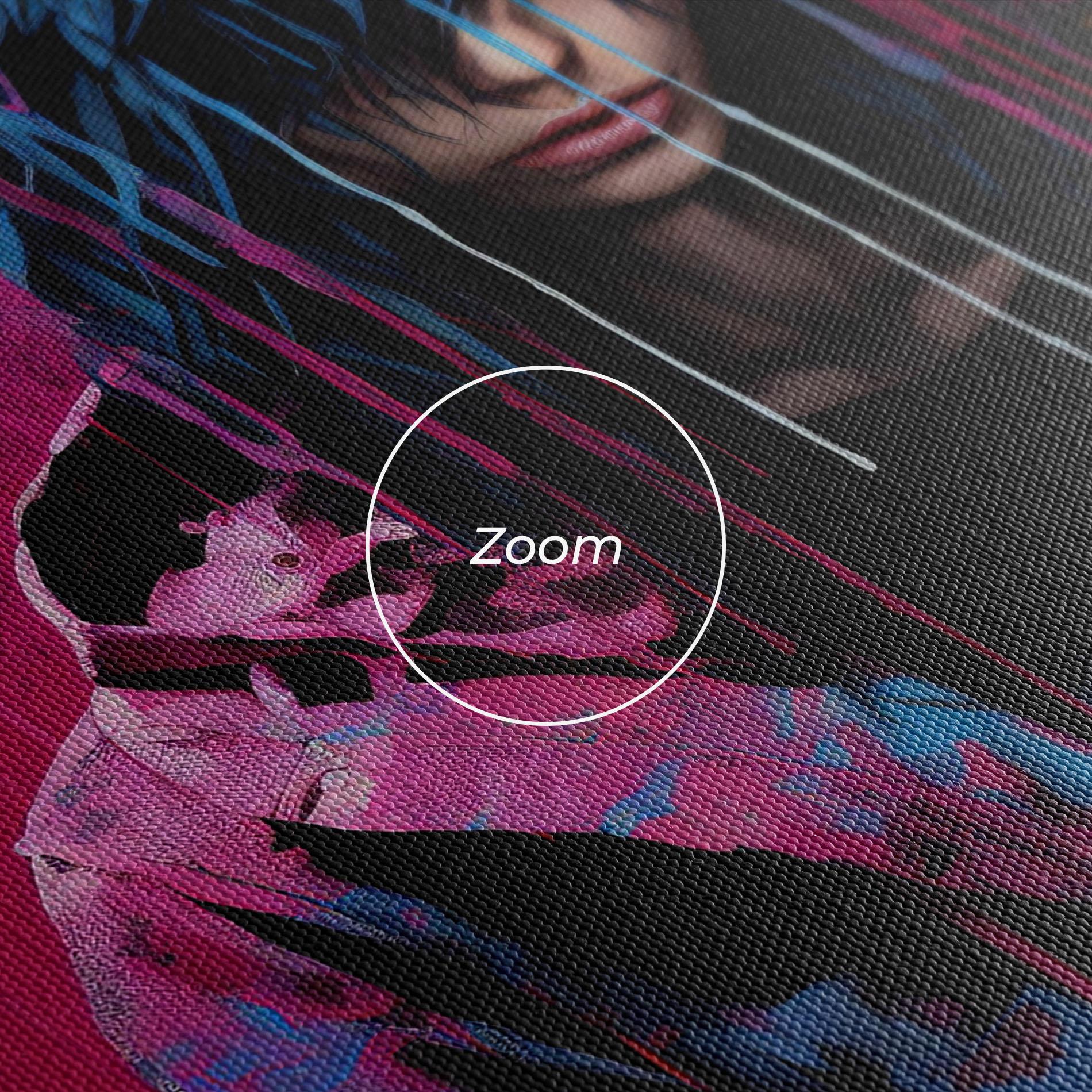 Leinwandbild Blue Pink Falling Paint mockup 3