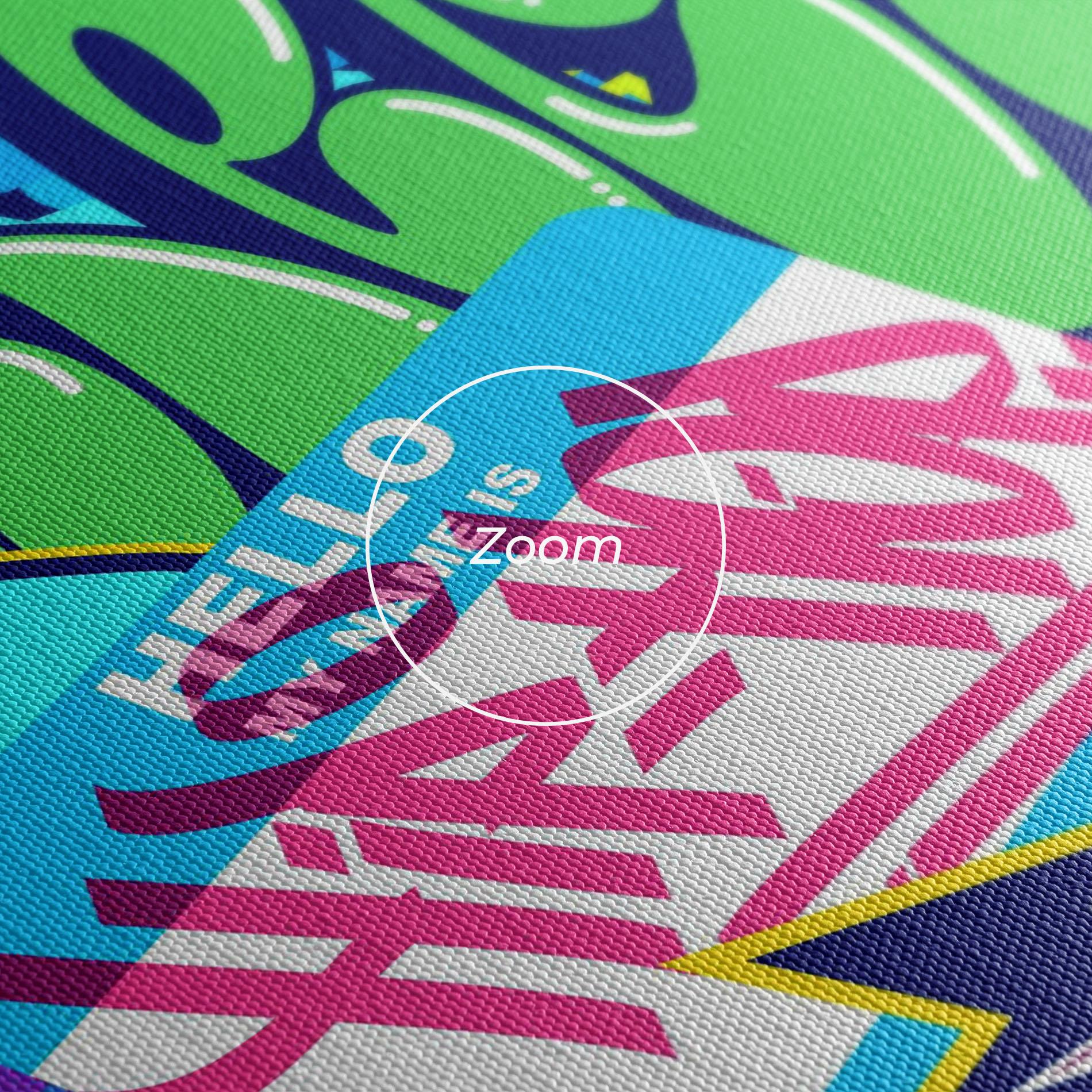 Leinwandbild Colorful Hip Hop mockup 3