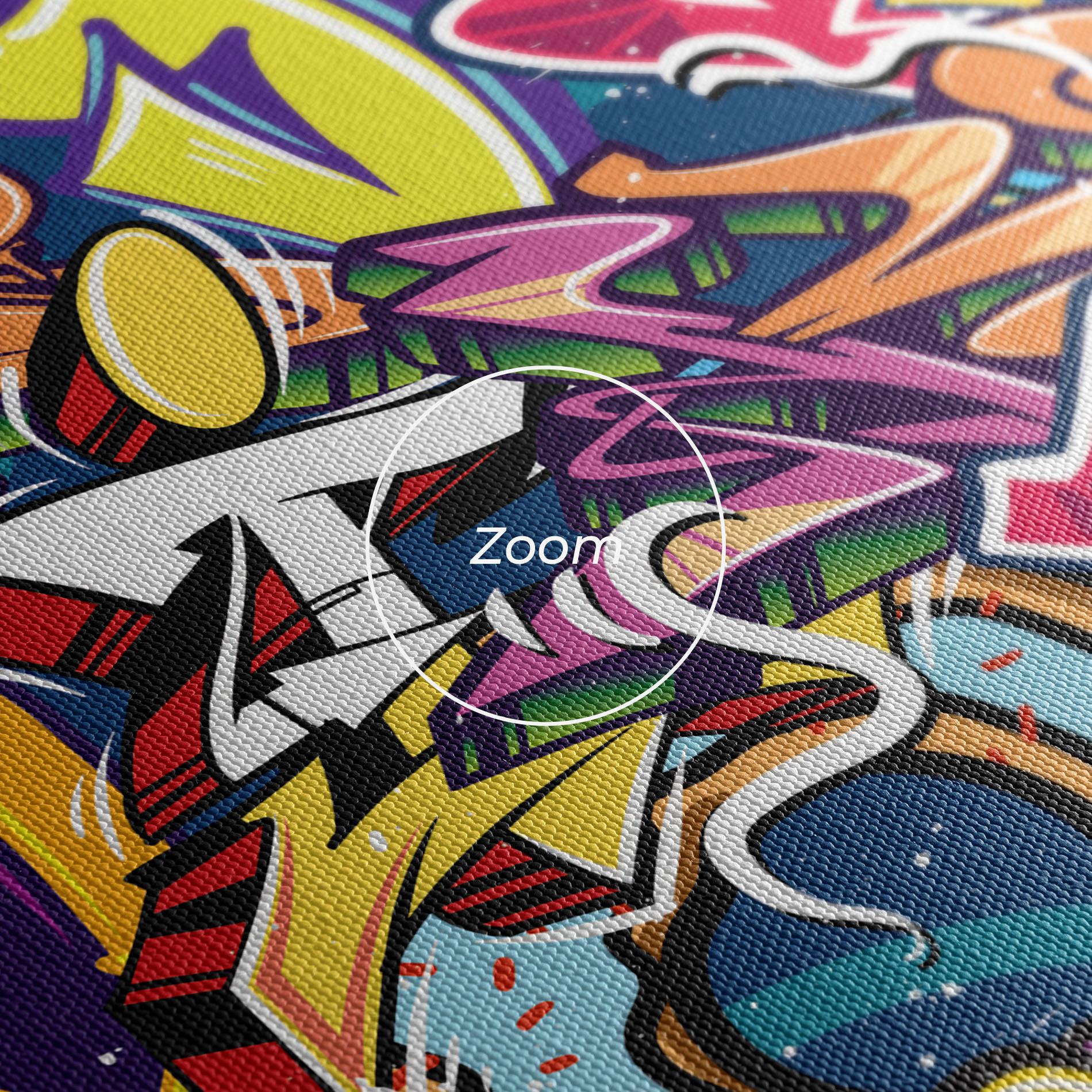 Leinwandbild Graffiti Letters mockup 3