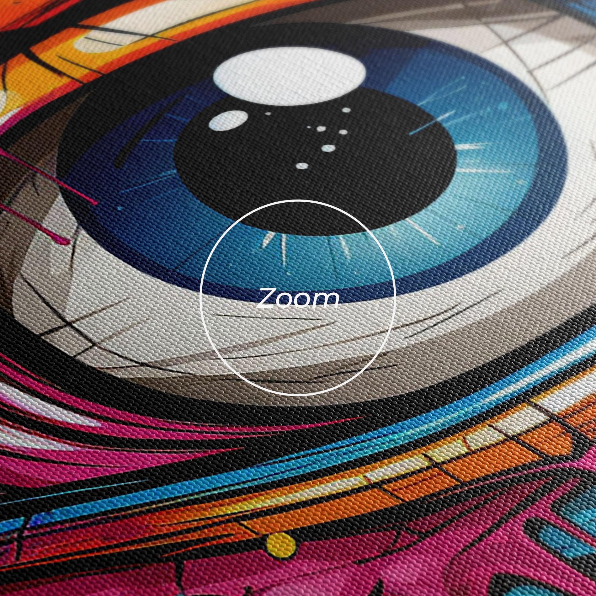 Leinwandbild Graffitistyle Eye mockup 3