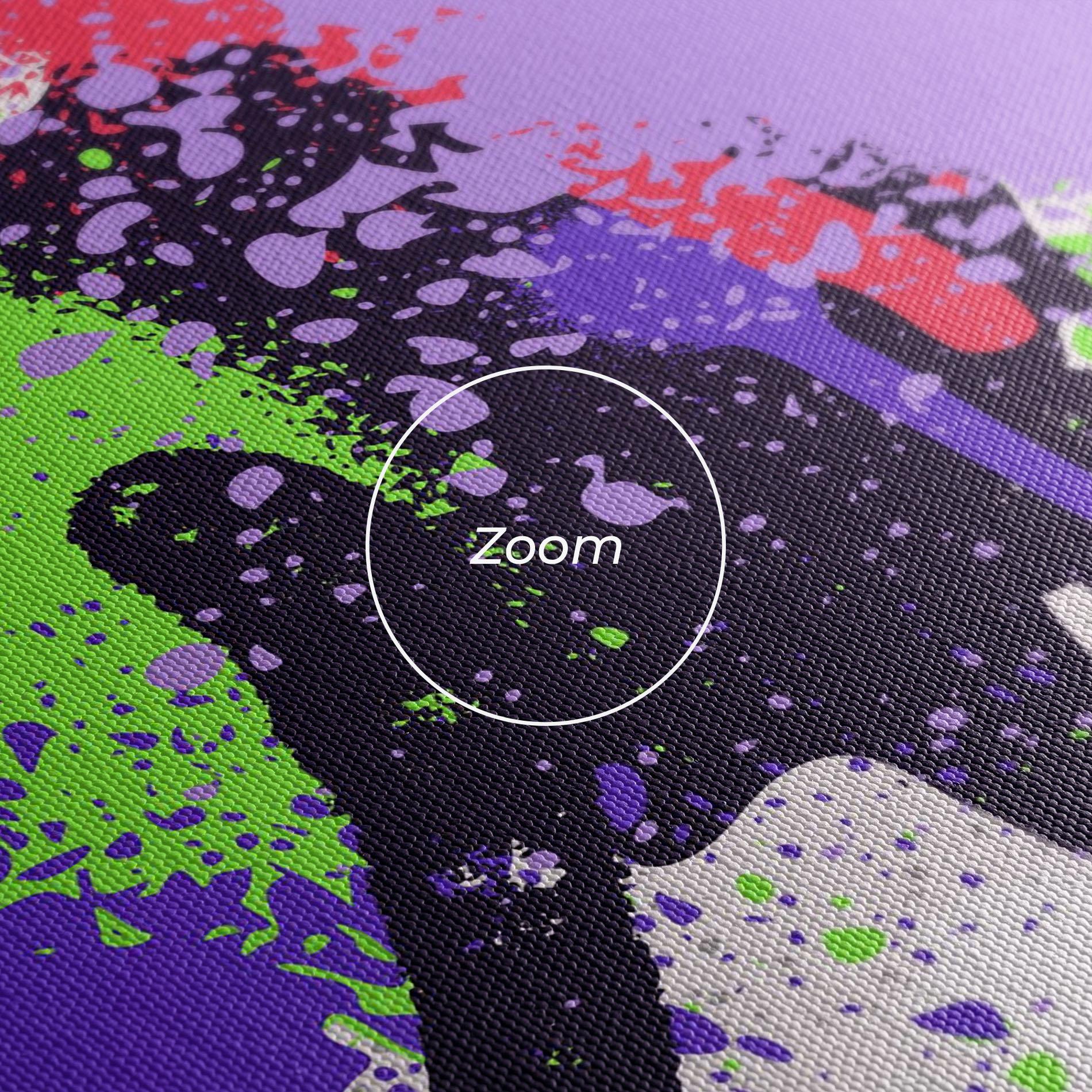 Leinwandbild Green Purple Graffiti mockup 3