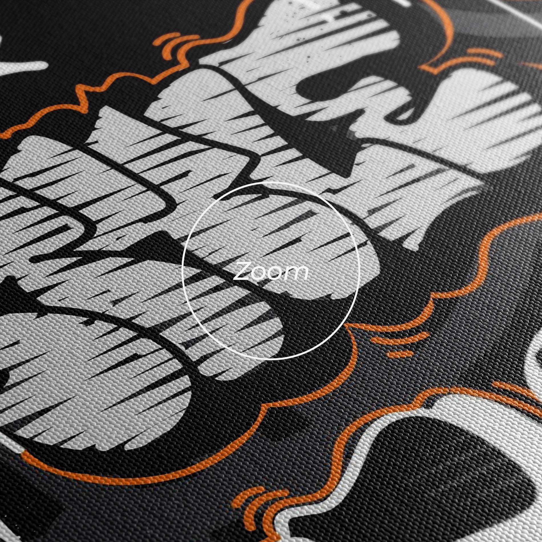 Leinwandbild Orange Black Graffiti mockup 3
