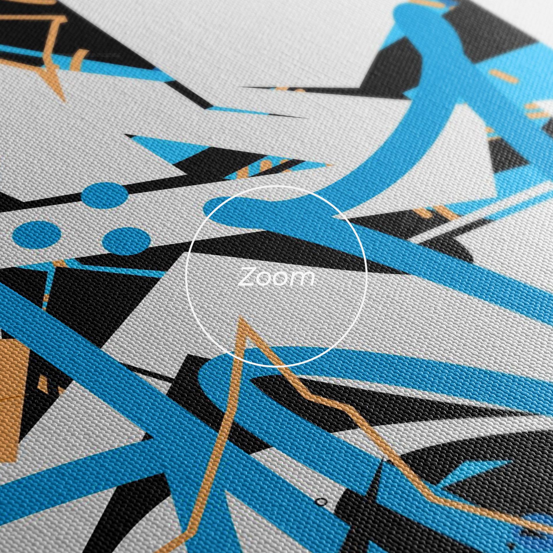 Leinwandbild White Orange Graffiti mockup 3