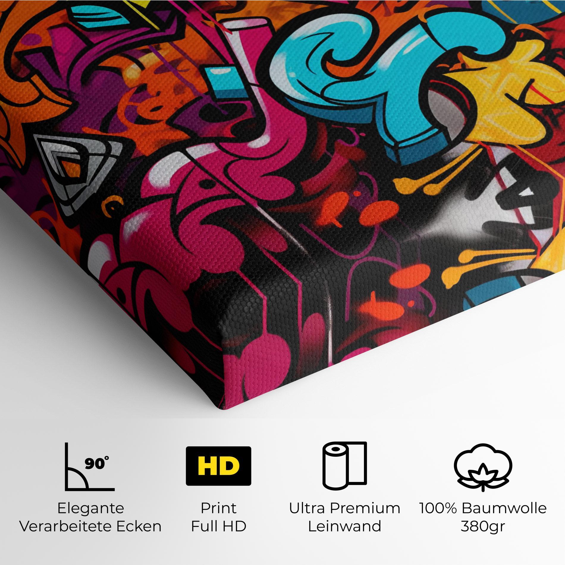 Leinwandbild Abstract Graffiti mockup 4