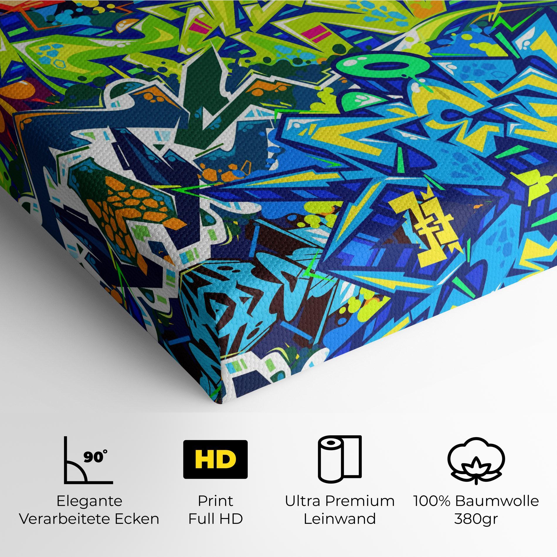 Leinwandbild Colorful Graffiti mockup 4