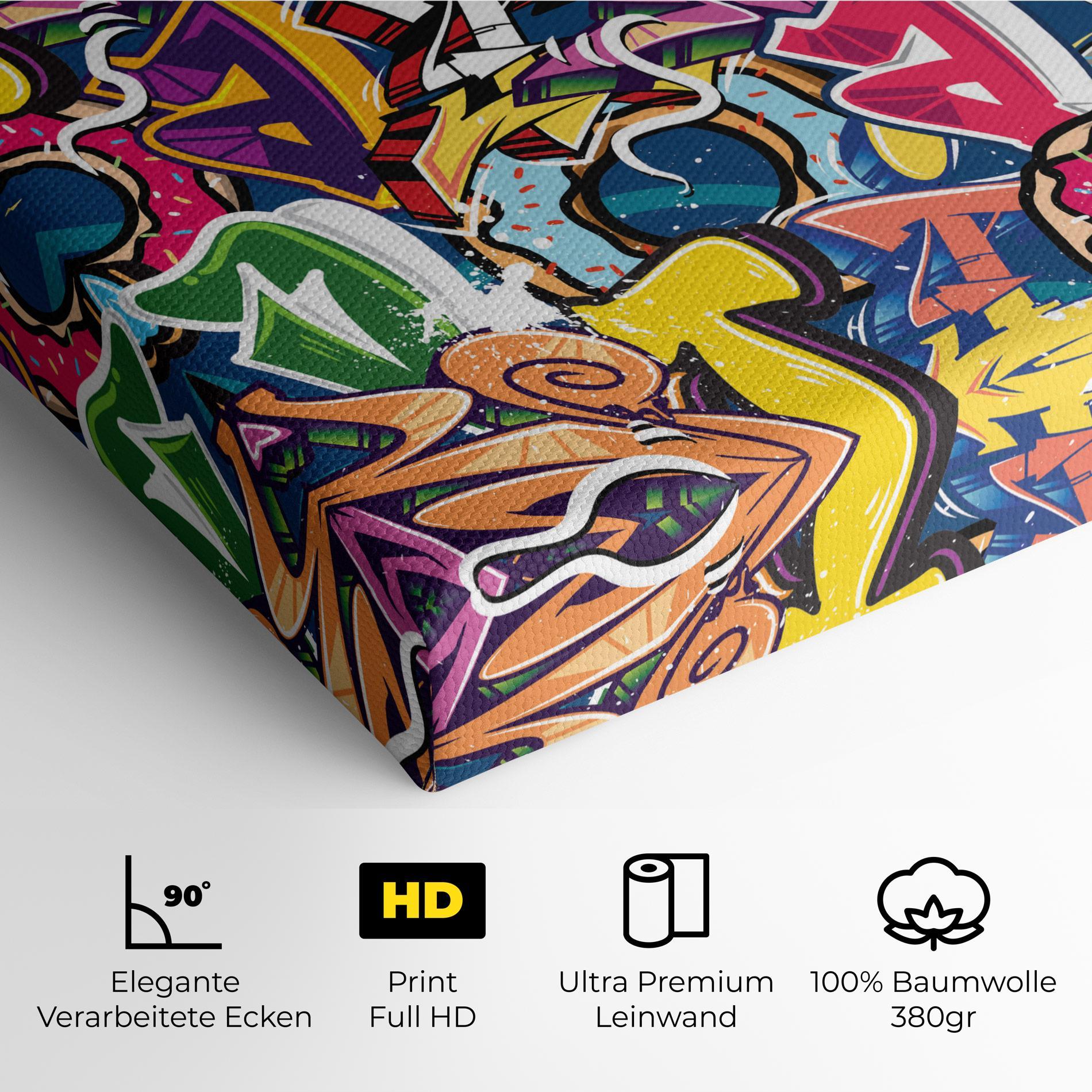 Leinwandbild Graffiti Letters mockup 4