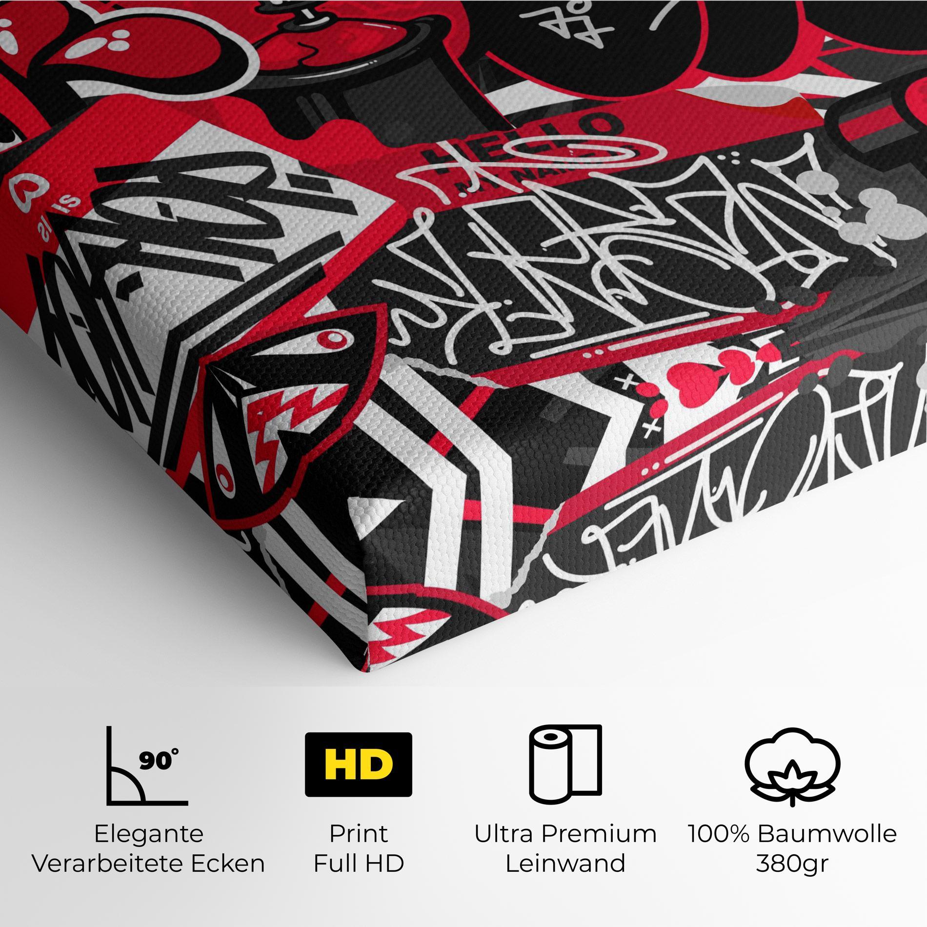 Leinwandbild Hip Hop Graffiti mockup 4