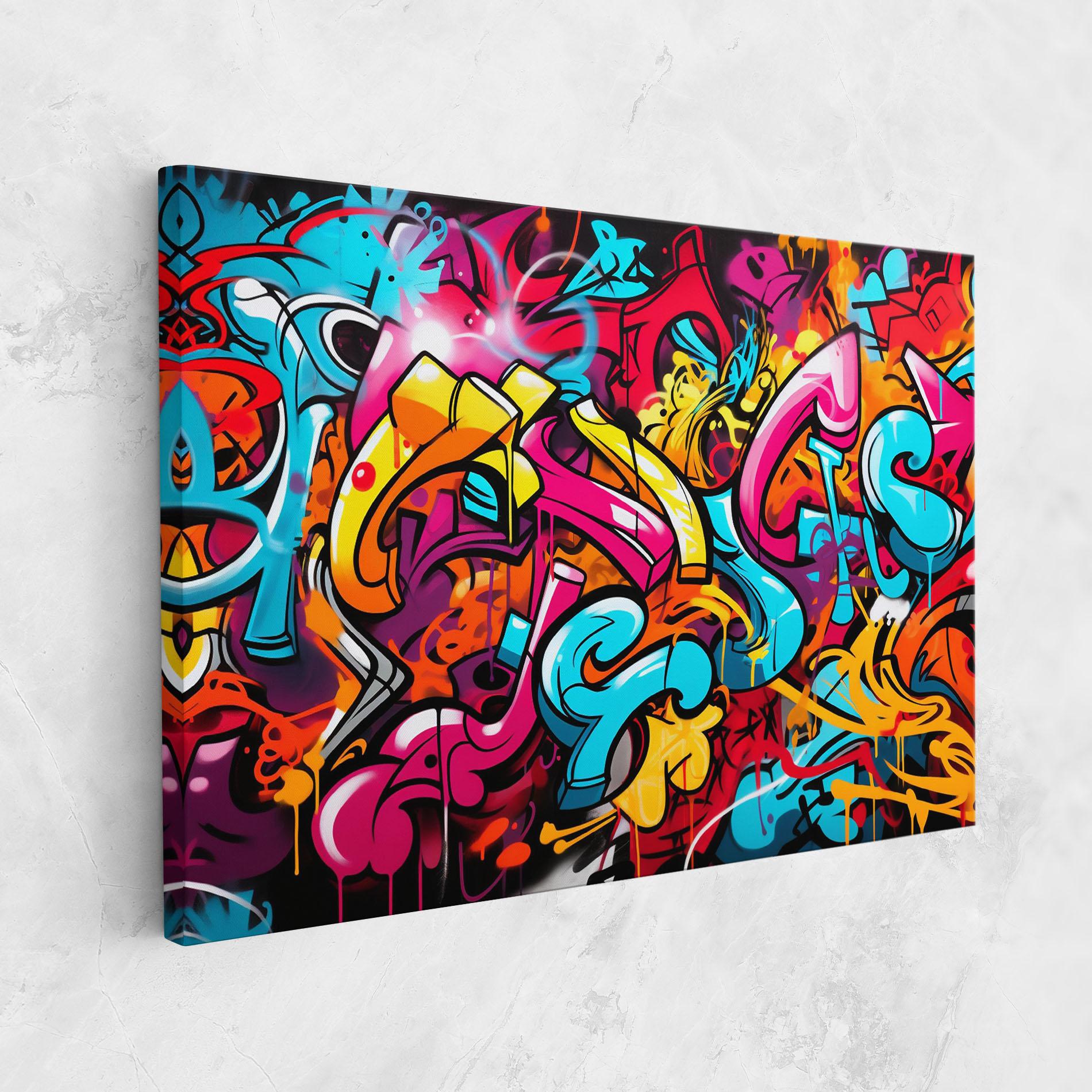 Leinwandbild Abstract Graffiti mockup 1