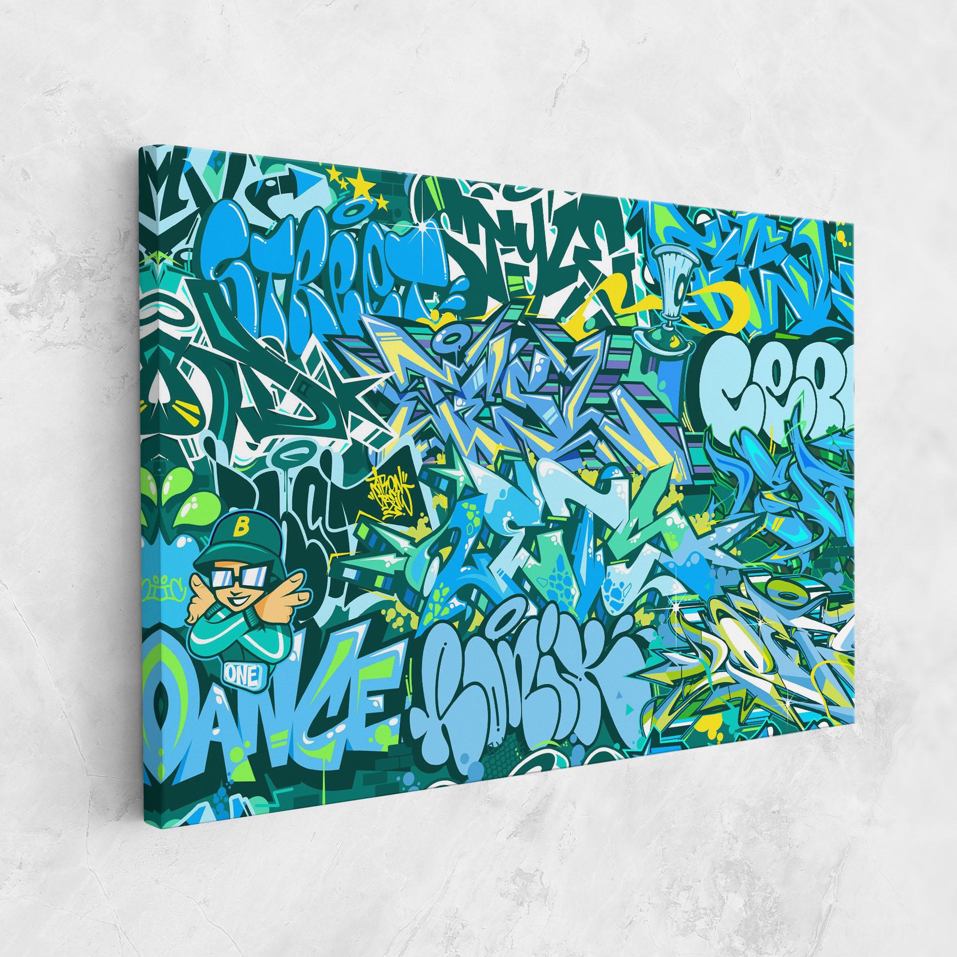 Leinwandbild Be One Graffiti mockup 1
