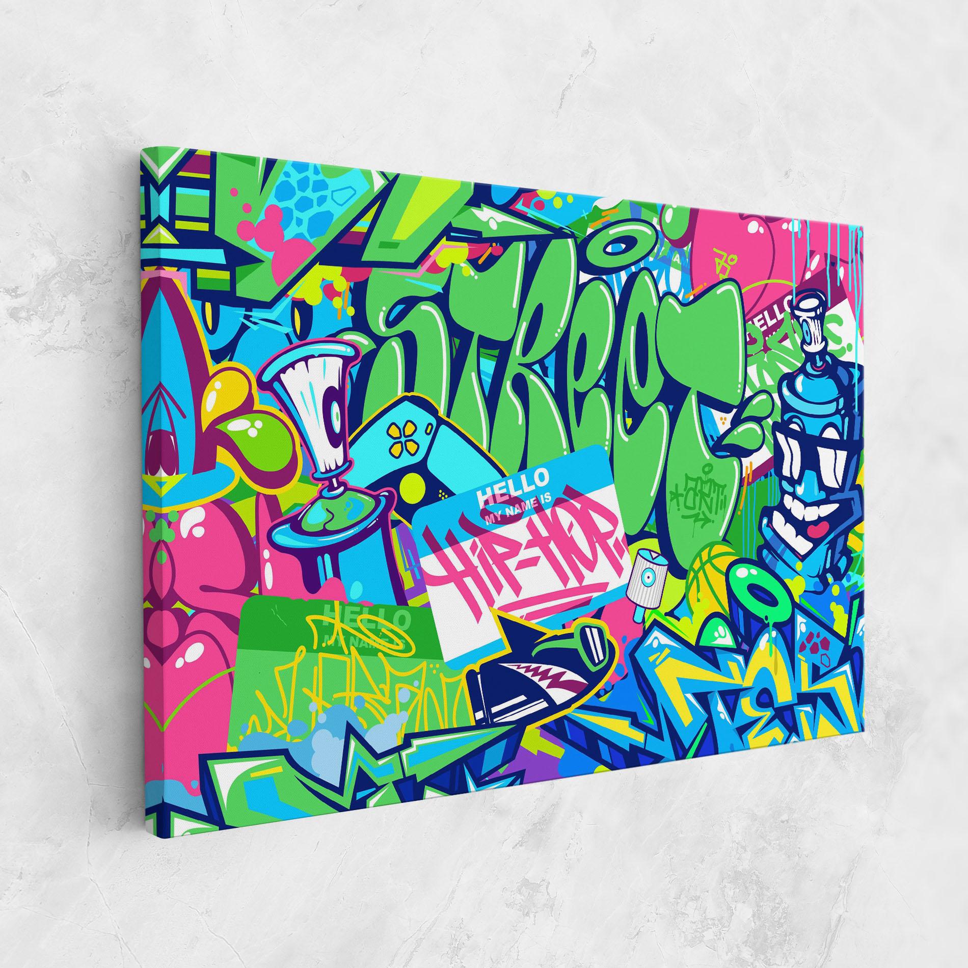 Leinwandbild Colorful Hip Hop mockup 1