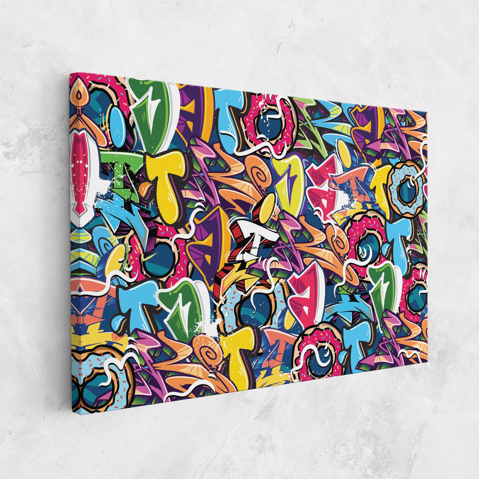 Leinwandbild Graffiti Letters mockup 1