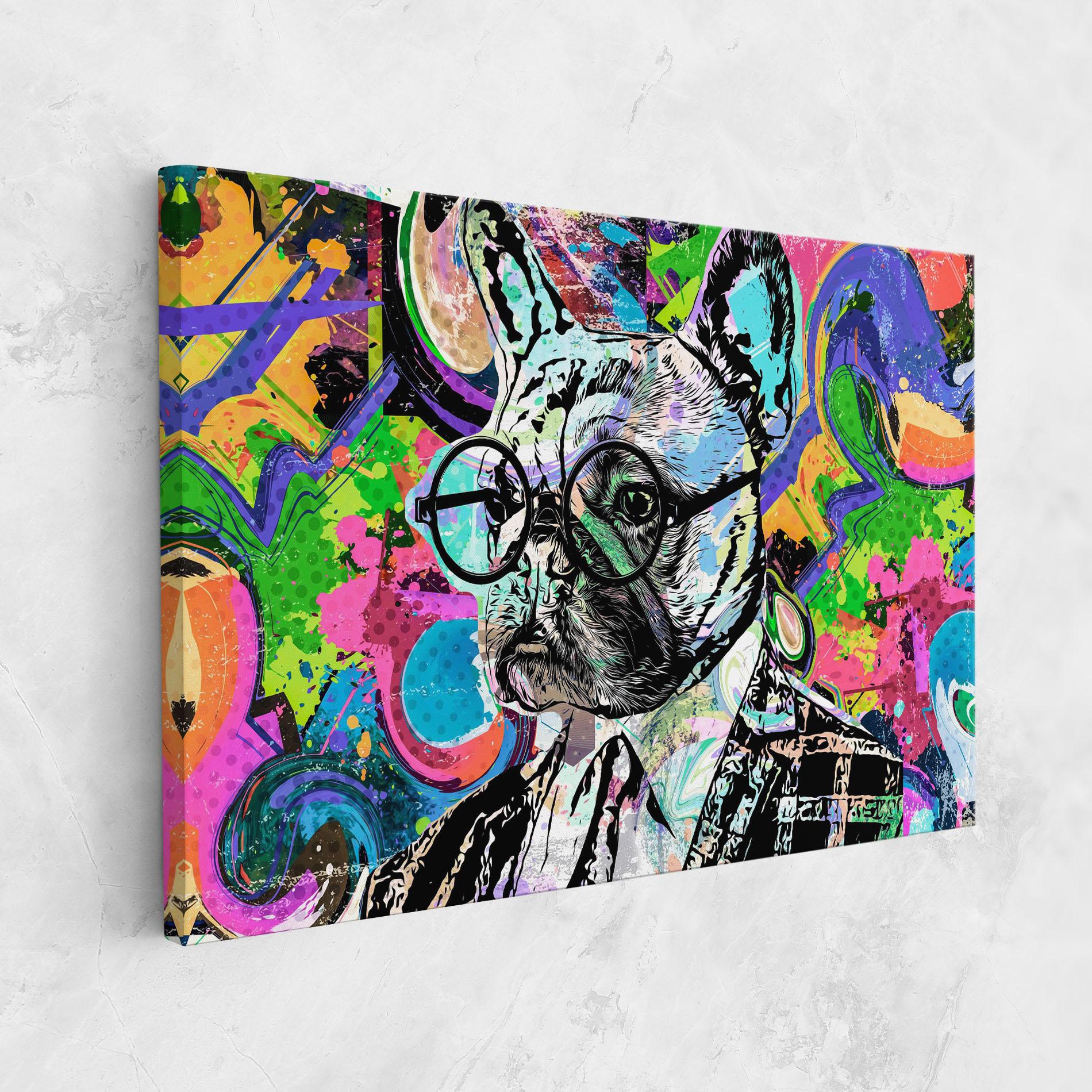 Leinwandbild Graffity Bulldog mockup 1