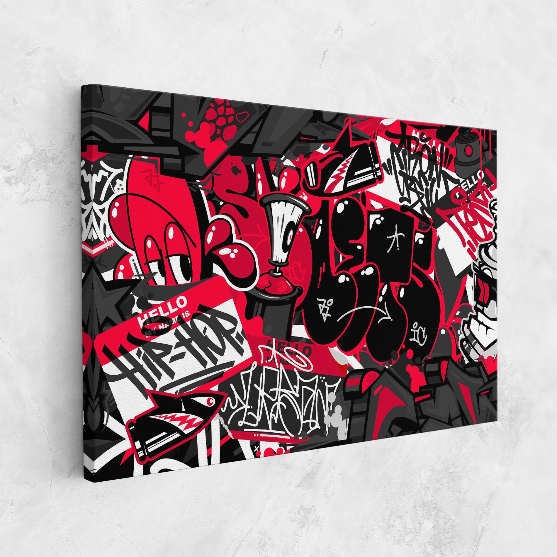 Leinwandbild Hip Hop Graffiti mockup 1