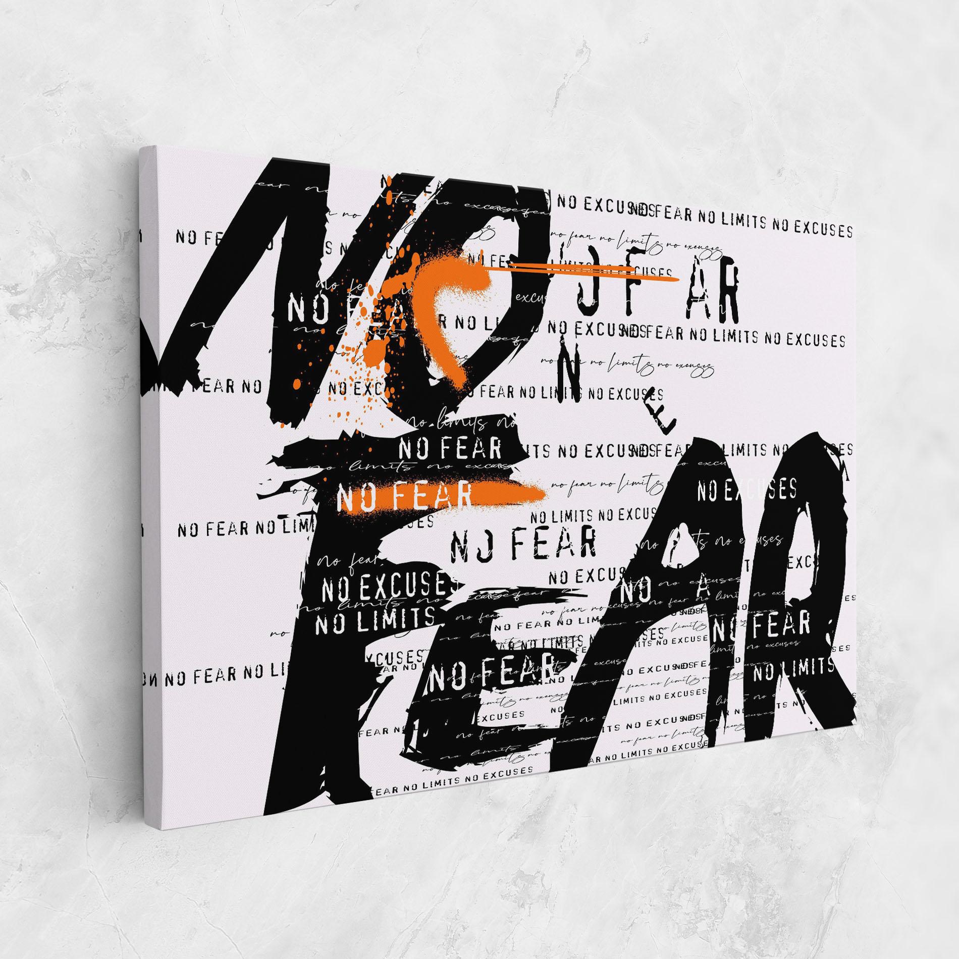 Leinwandbild No Fear Graffiti mockup 1