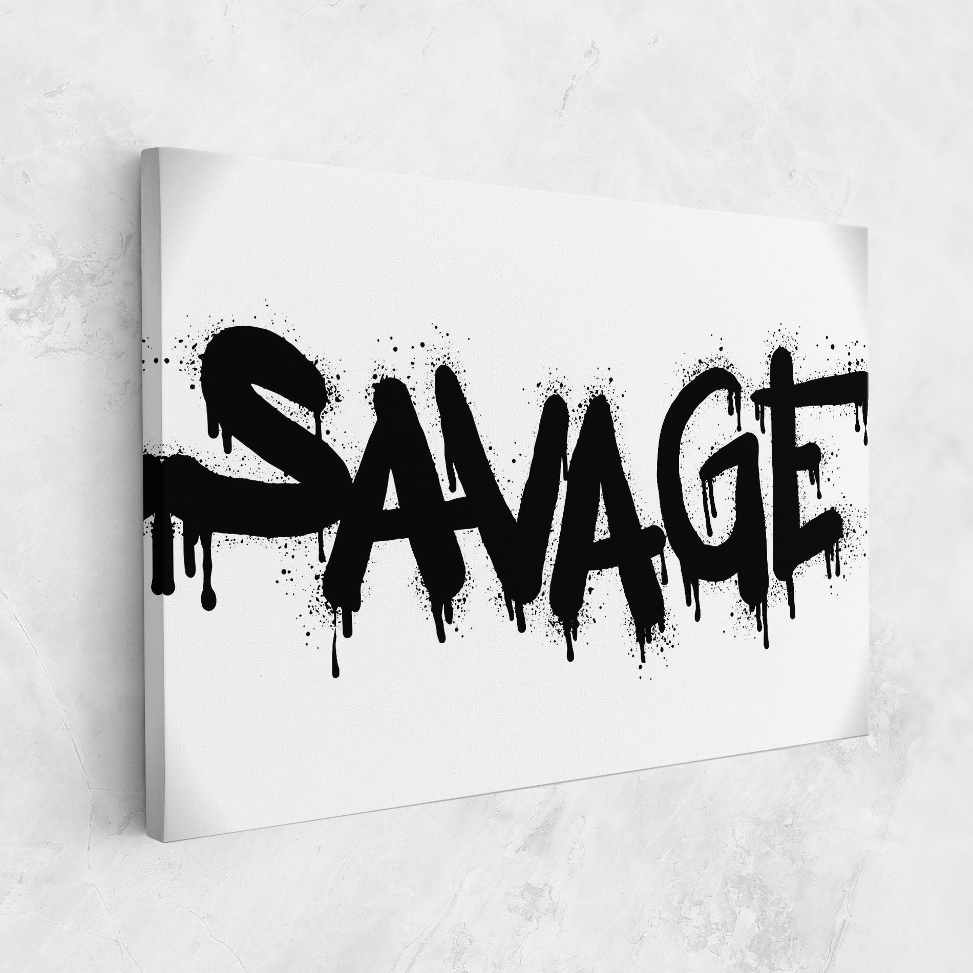 Leinwandbild Savage Graffiti Spray mockup 1