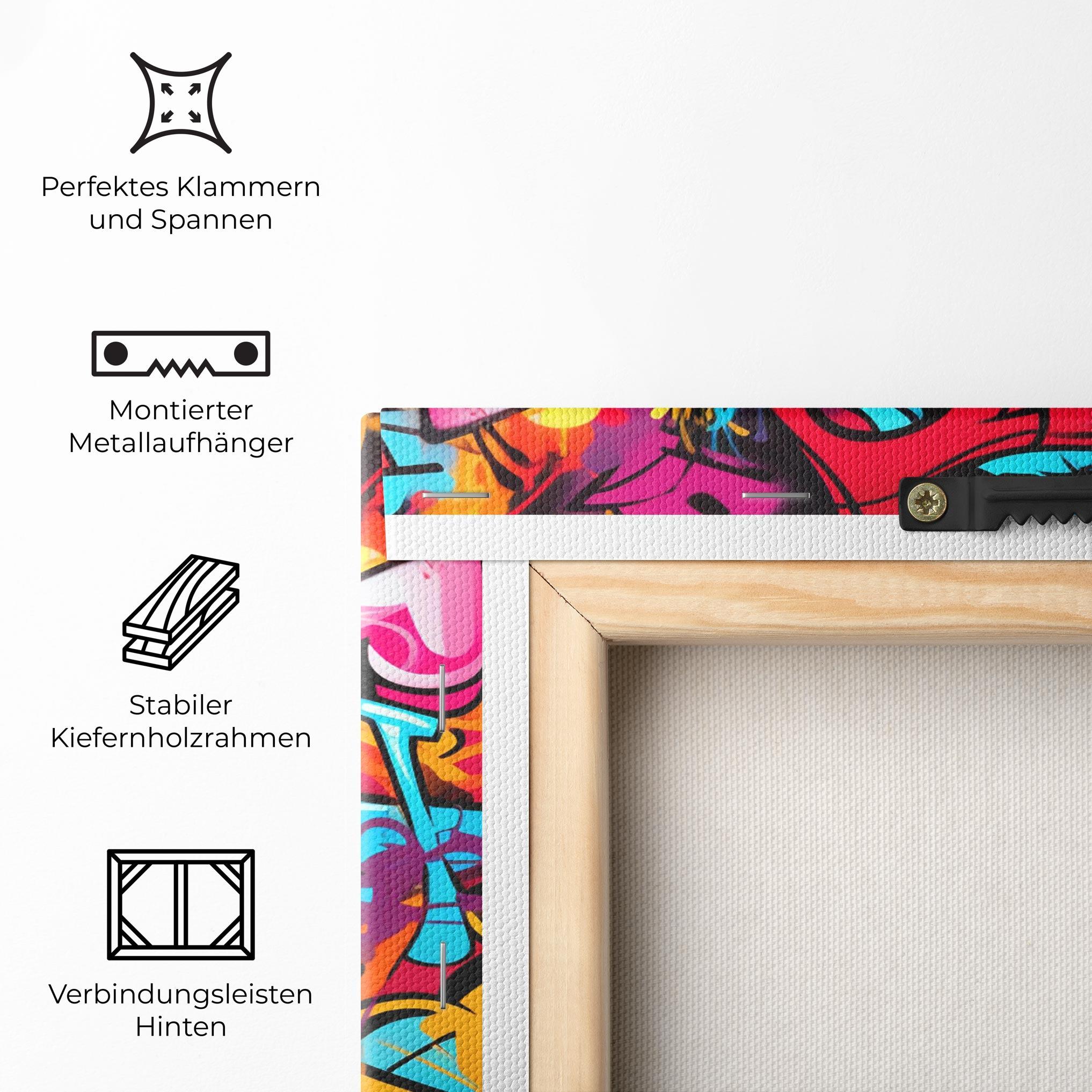 Leinwandbild Abstract Graffiti mockup 5
