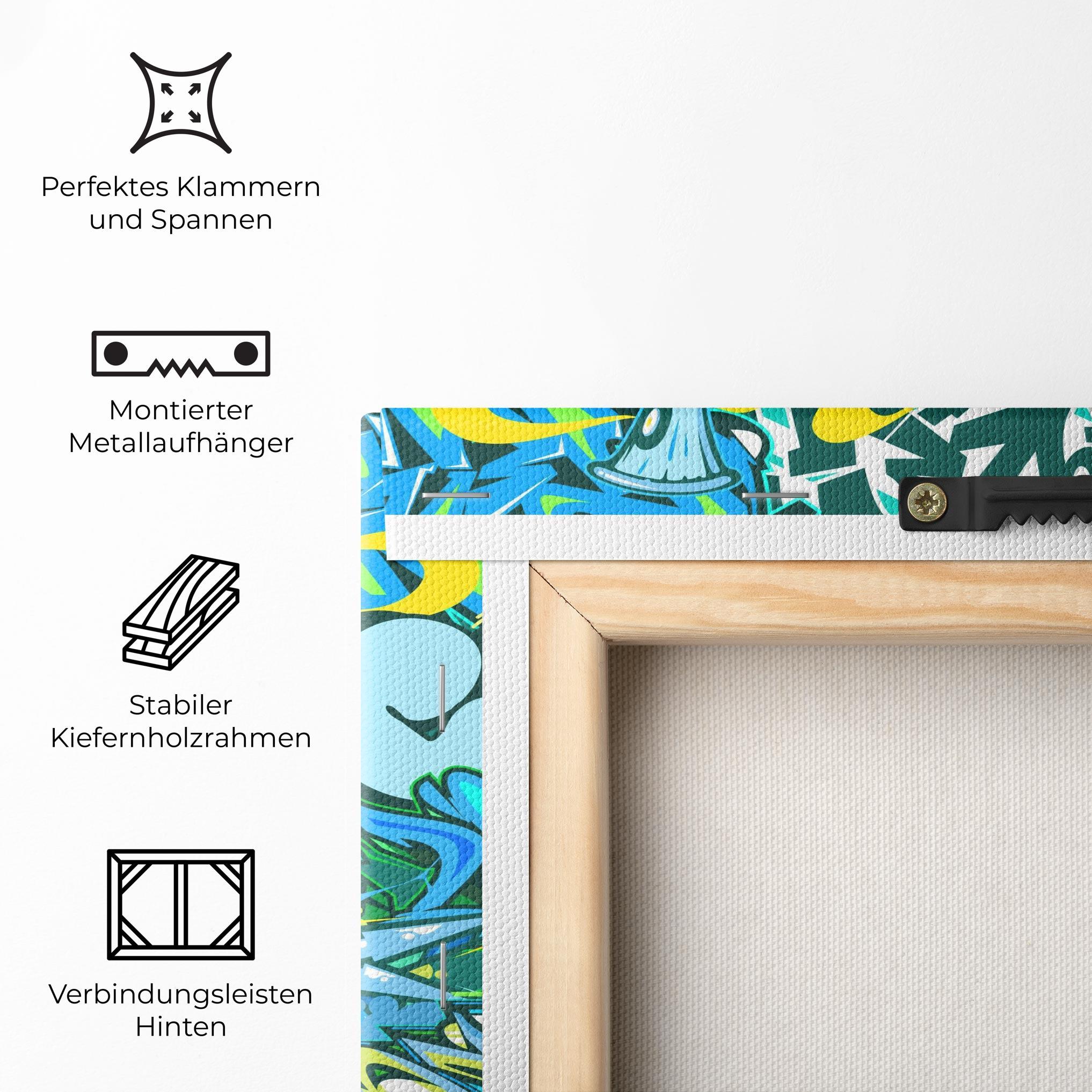 Leinwandbild Be One Graffiti mockup 5