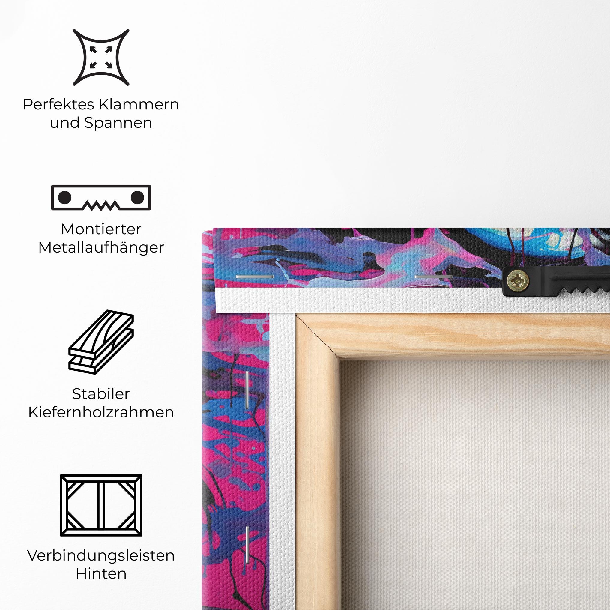 Leinwandbild Blue Pink Woman mockup 5