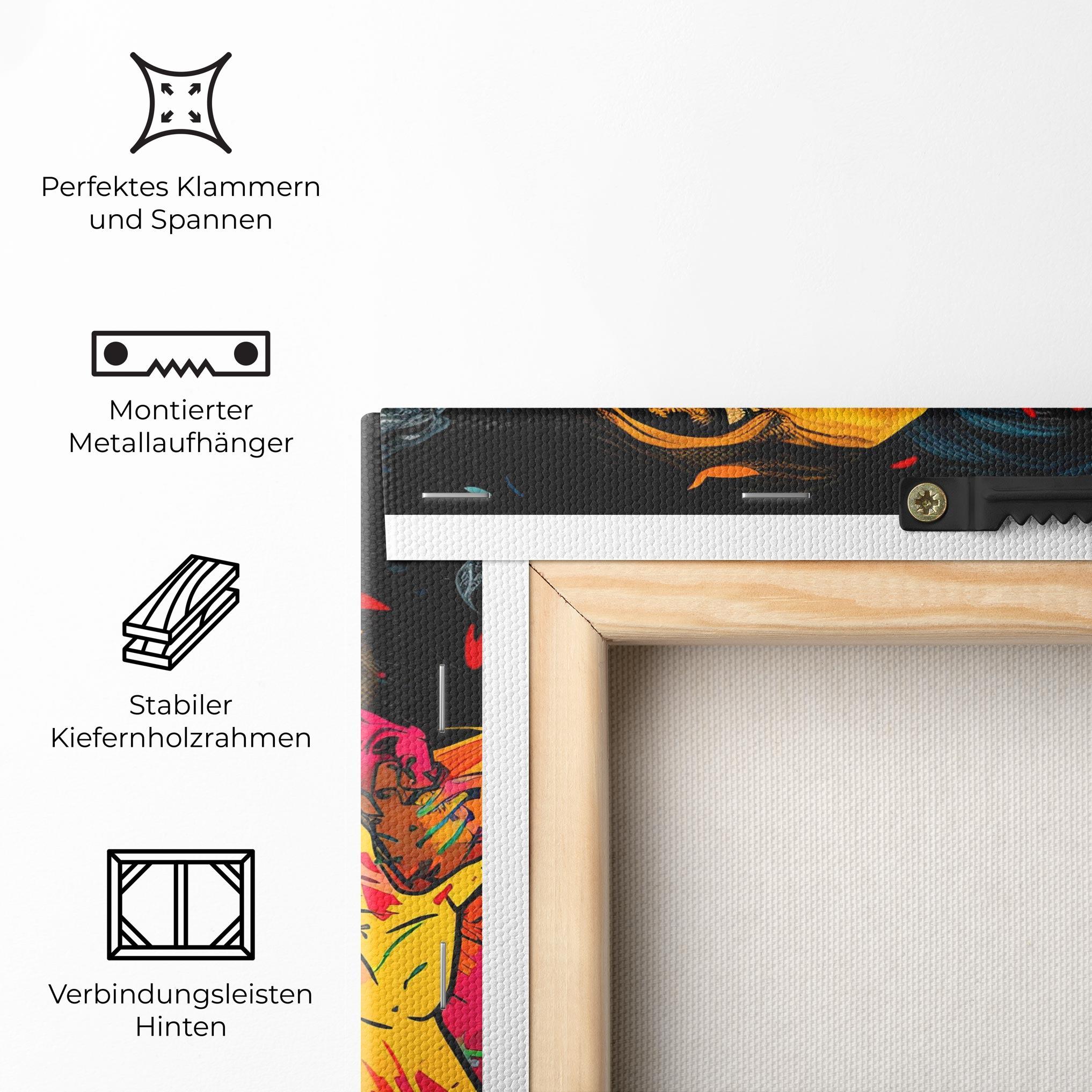 Leinwandbild Colorful Hands mockup 5