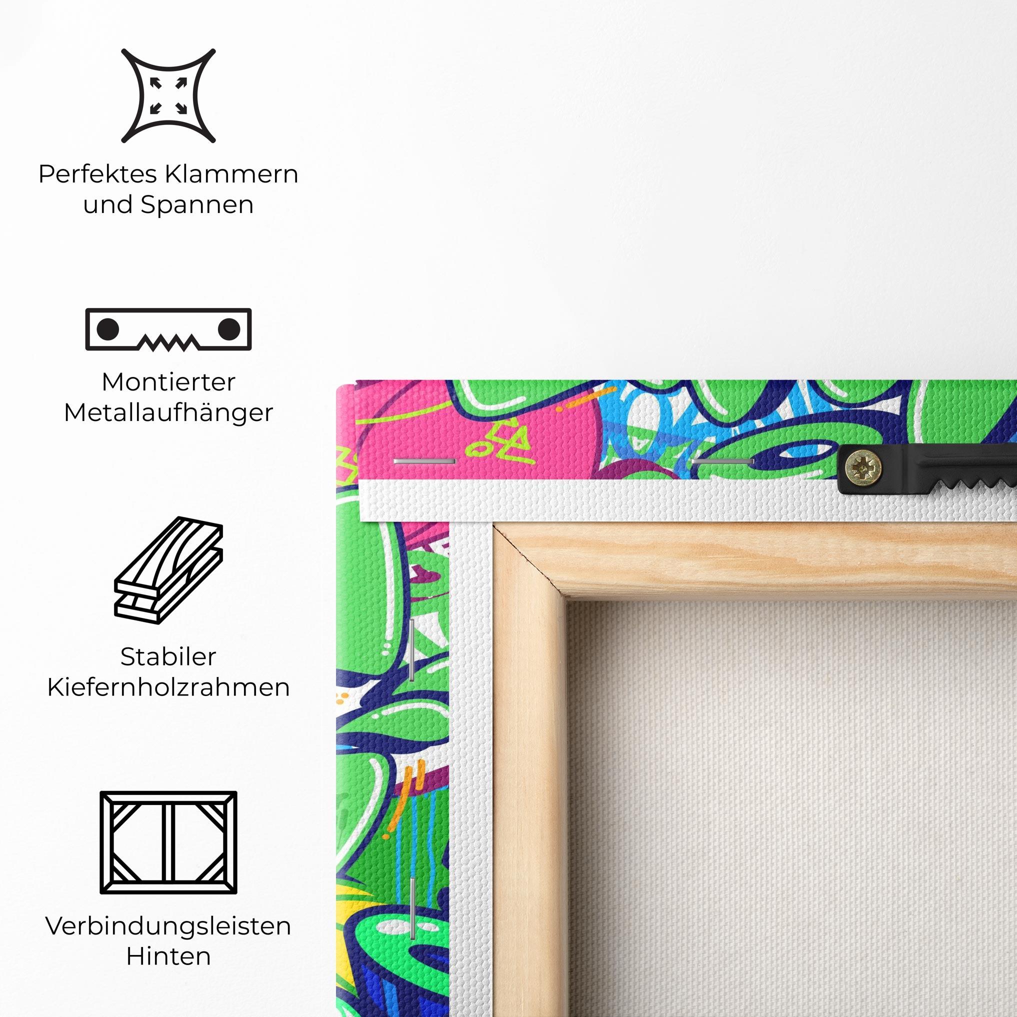 Leinwandbild Colorful Hip Hop mockup 5