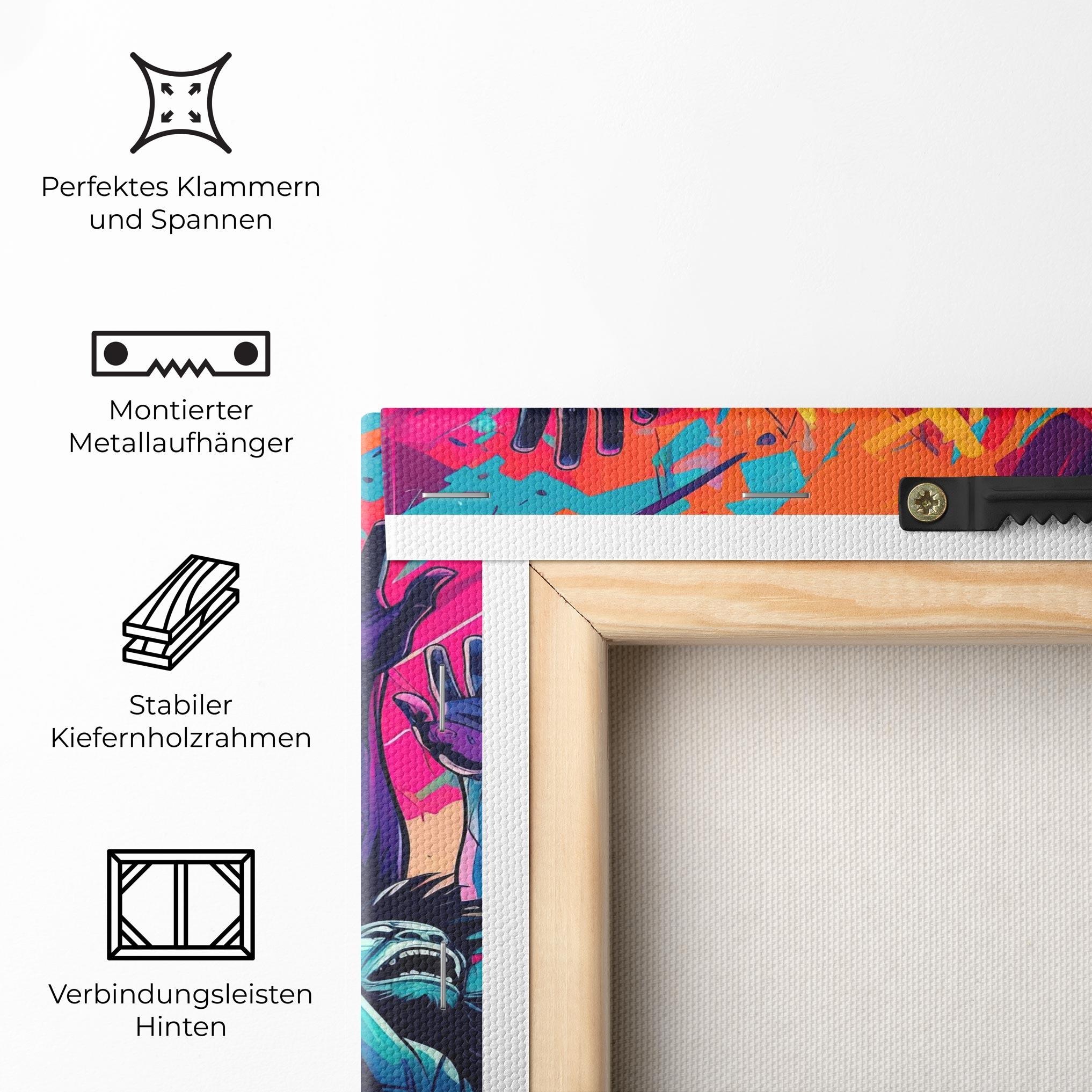 Leinwandbild Graffiti Animals mockup 5