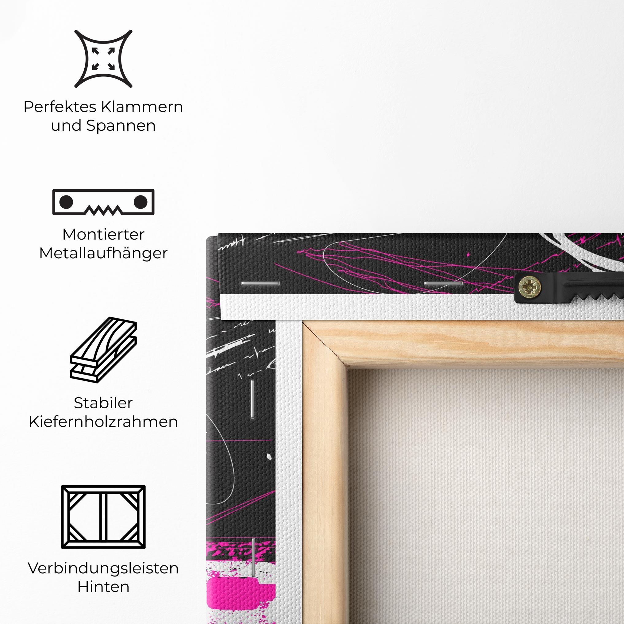 Leinwandbild Graffiti Pink Peace mockup 5